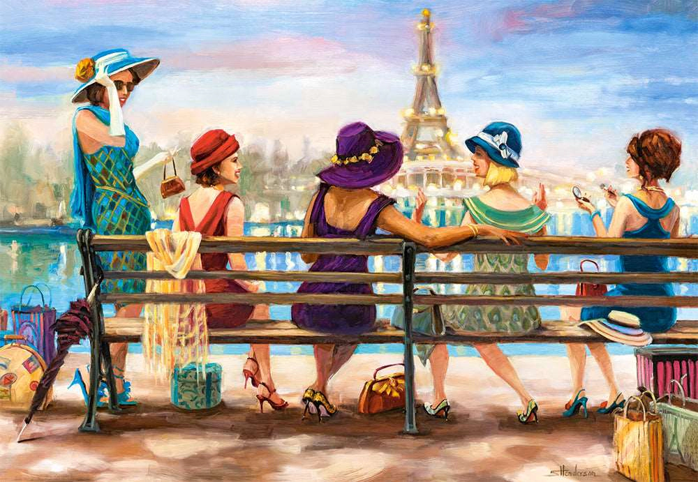 CASTORLAND 1000 Piece Jigsaw Puzzle, Girls Day Out, Ladies of Paris, Elegant ladies, Paris puzzle, C-104468-2