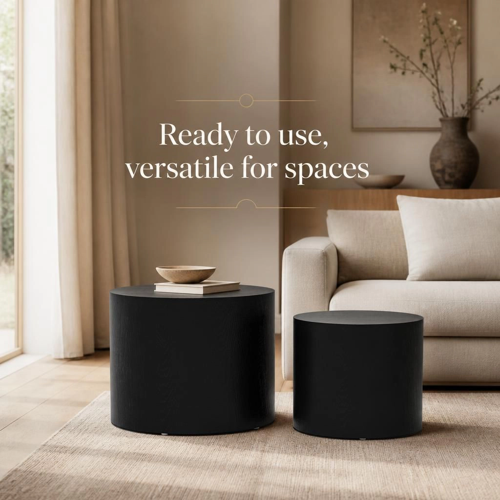 GOODSILO Square Compact Low Profile Accent End Table