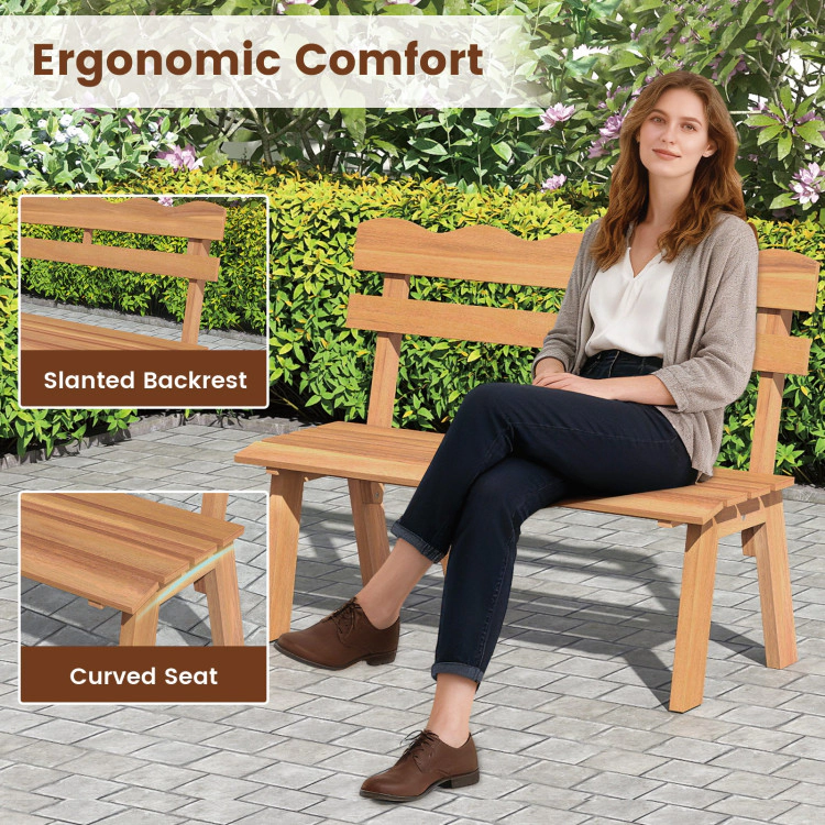 Hivvago Outdoor Acacia Wood Garden Bench