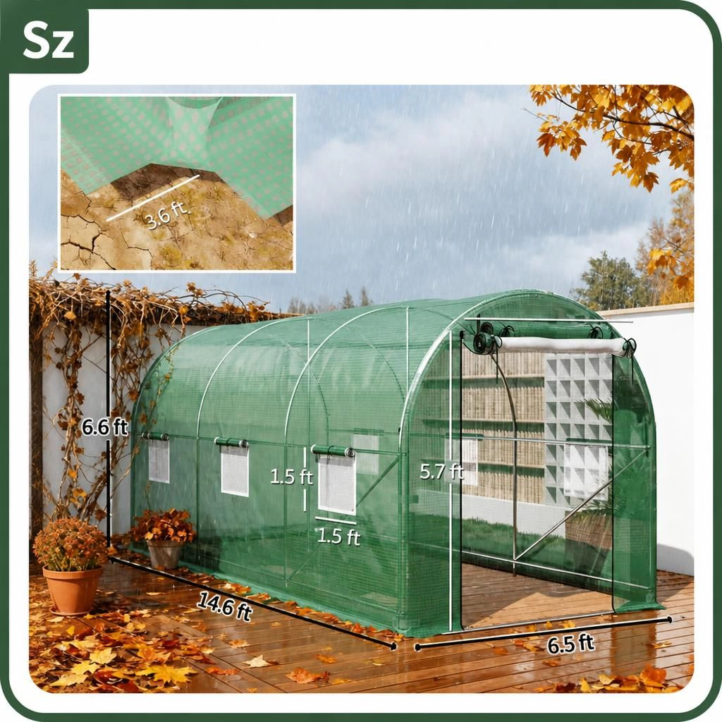 WOW PIONEER Walk-In Steel Frame Greenhouse