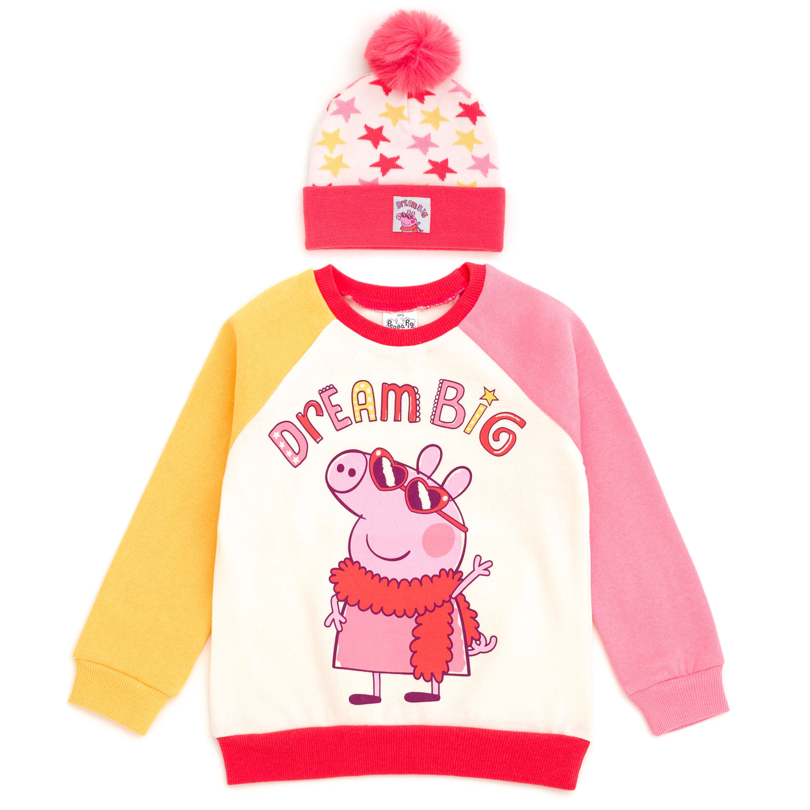 Peppa Pig Girls' Fleece 2-Piece Sweatshirt and Hat Set
