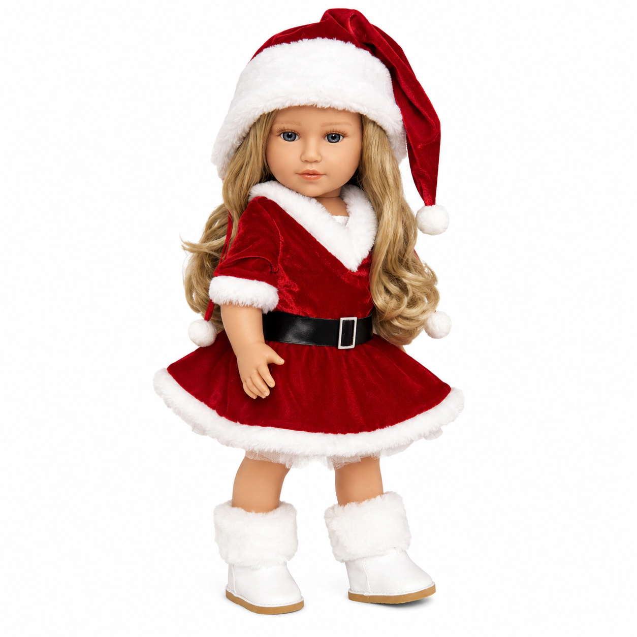 MBD® Holiday Cheer Santa Dress Set for 18-Inch Dolls –Fits Kennedy and Friends Dolls