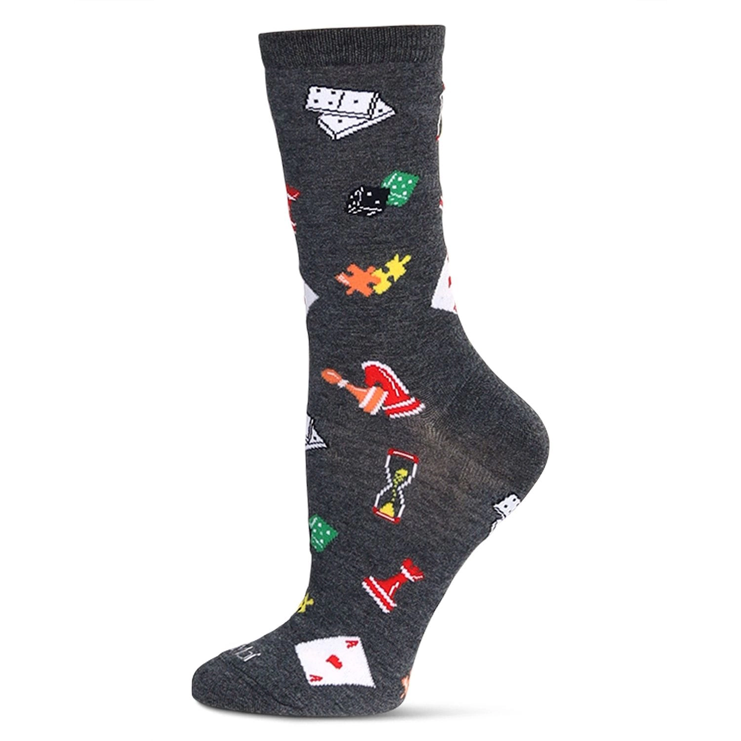 MeMoi Women's Games Bamboo Crew Socks