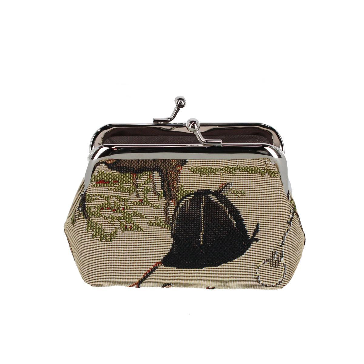 CTM Women's Horse Themed Tapestry Coin Purse Wallet