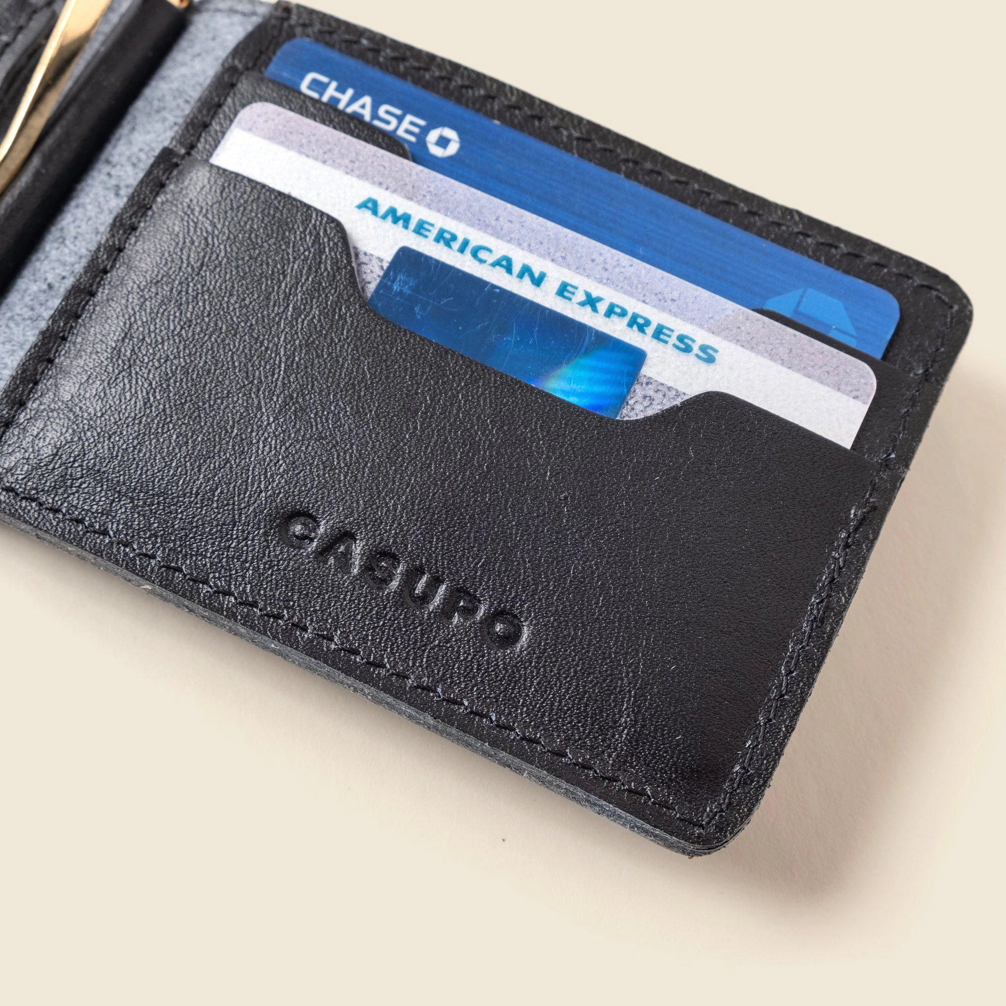 Casupo Leather Bifold Money Clip Wallet