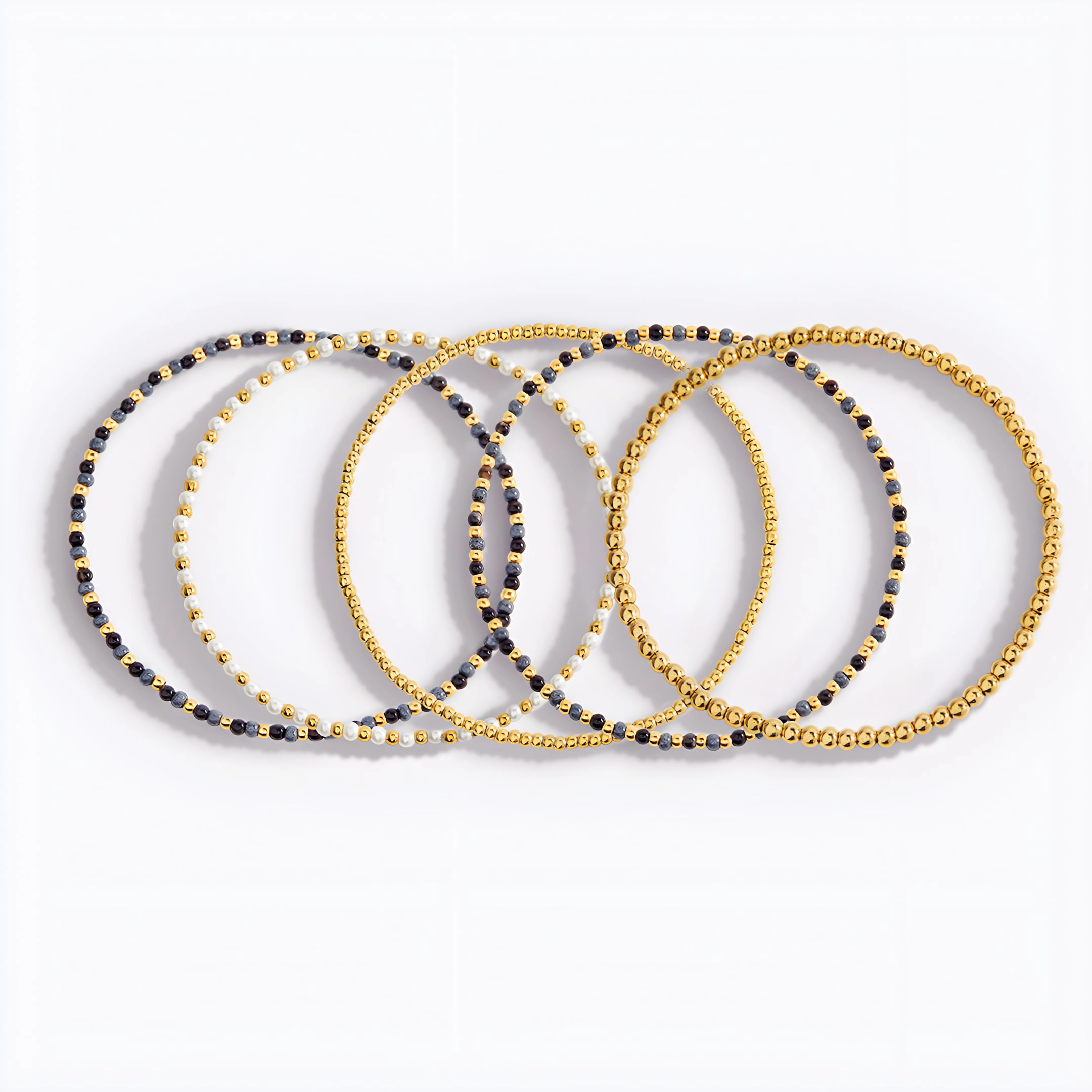 Mint & Lily Women's Weather the Storm Beaded Bracelet Set