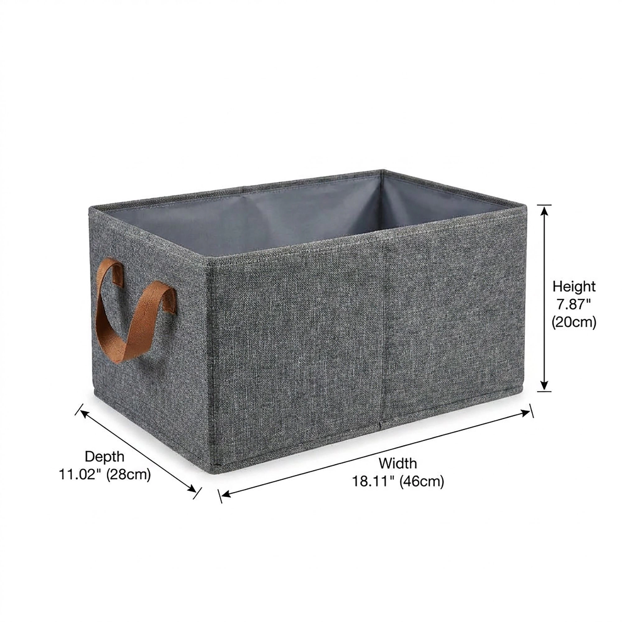 Alilang Unisex Foldable Fabric Storage Bin with Open Top and Carry Handles