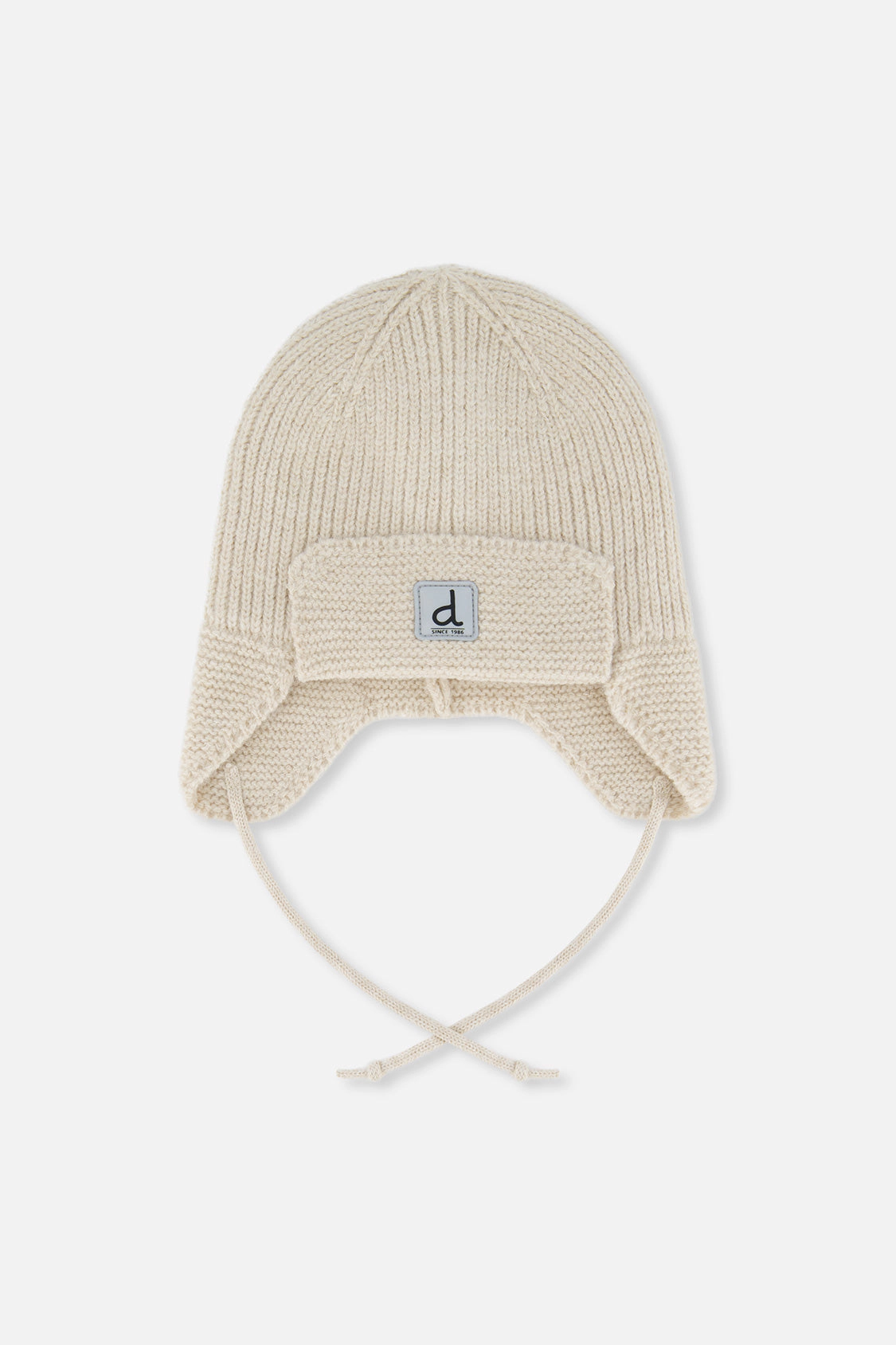 Deux par Deux Unisex Winter Knit Hat with Ear Flaps and Strings