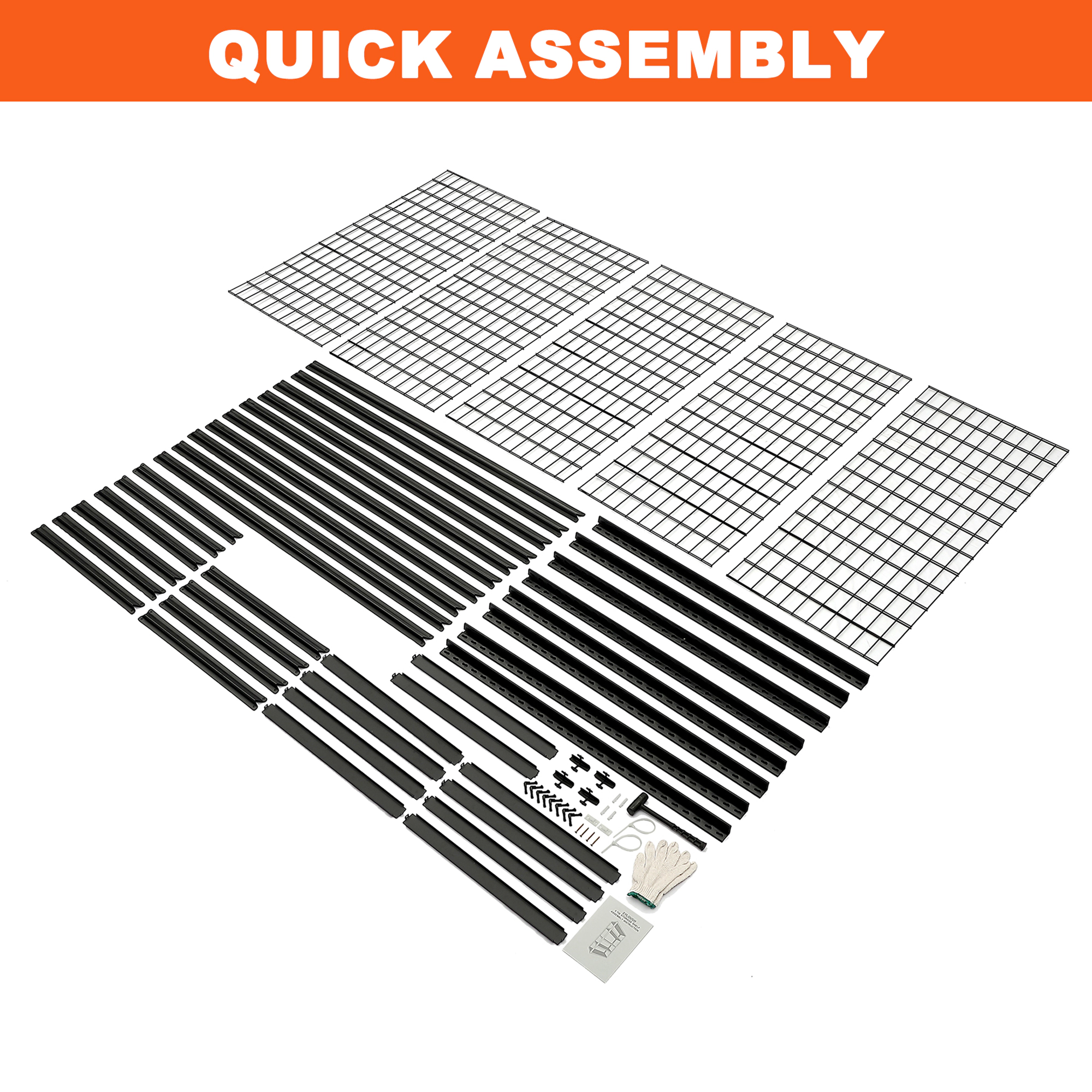 Flynama 5 Tier Heavy Duty Black Metal Utility Shelving Unit Solid Ventilated Shelves 60 in W x 24 in D x 72 in H