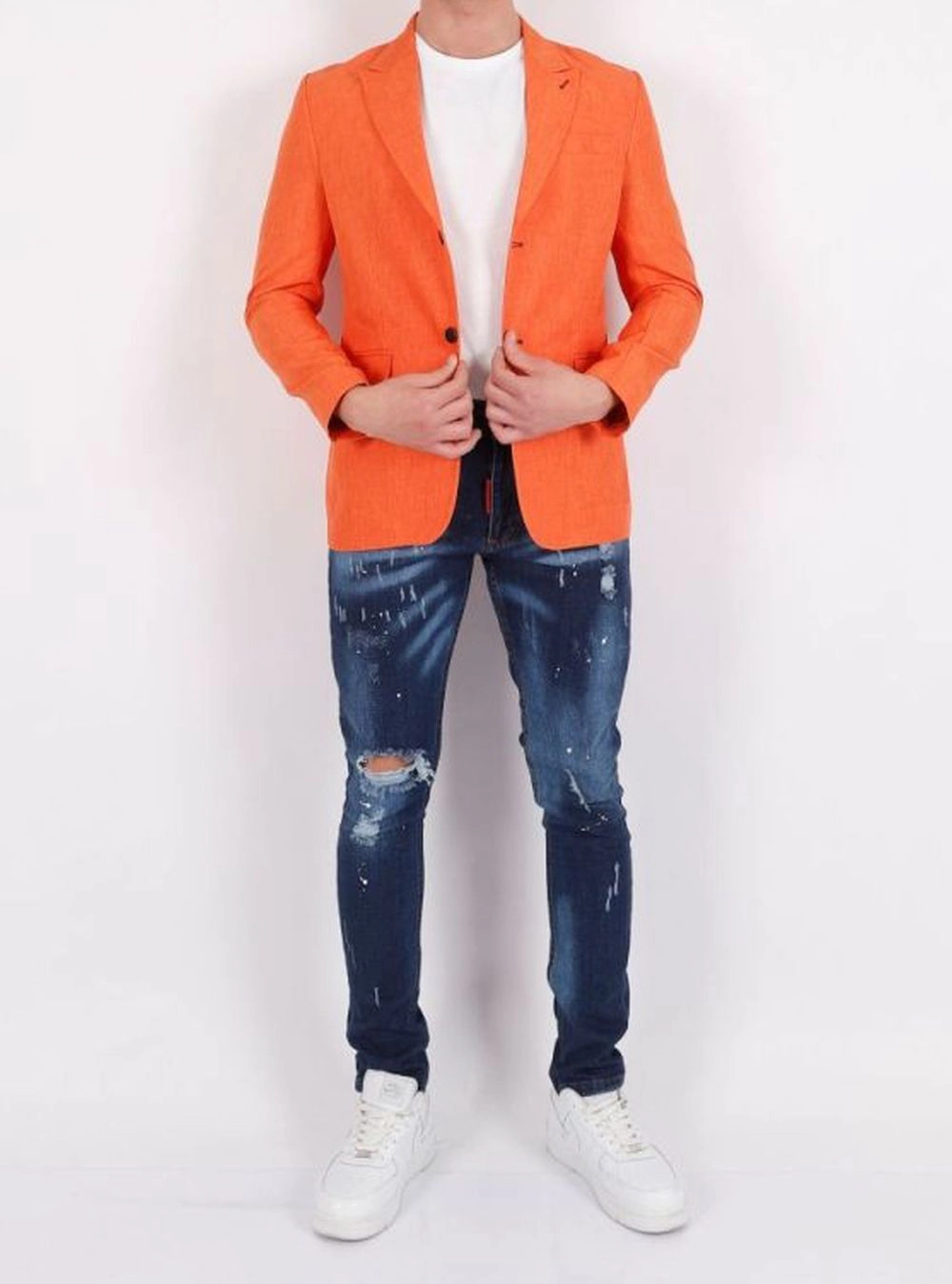 Elie Balleh Men's Slim Fit Solid Sports Coat Jacket