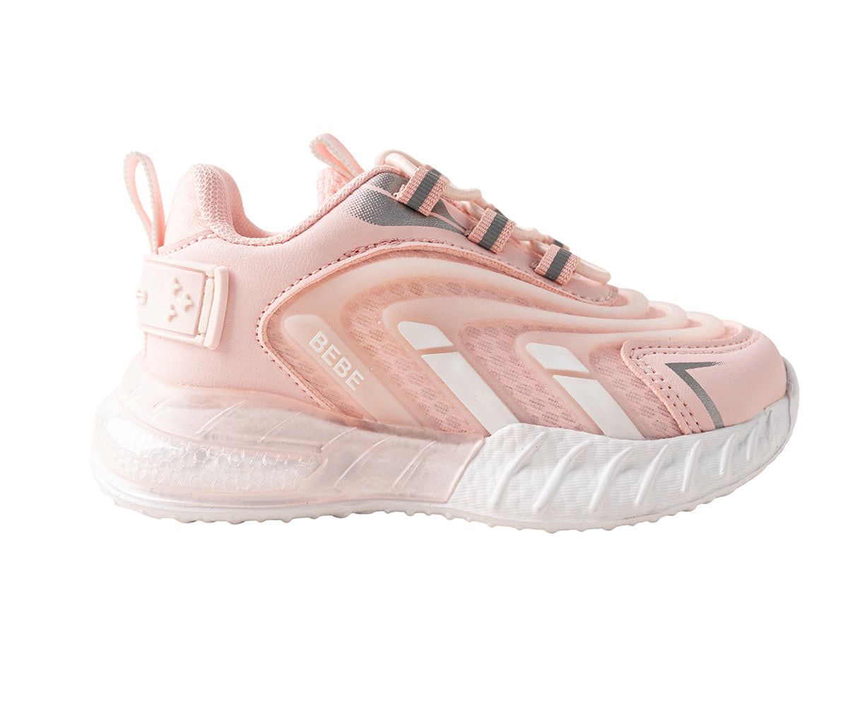 Bebe Girl's Toddler Jogger Sneaker with Rubber Medallion