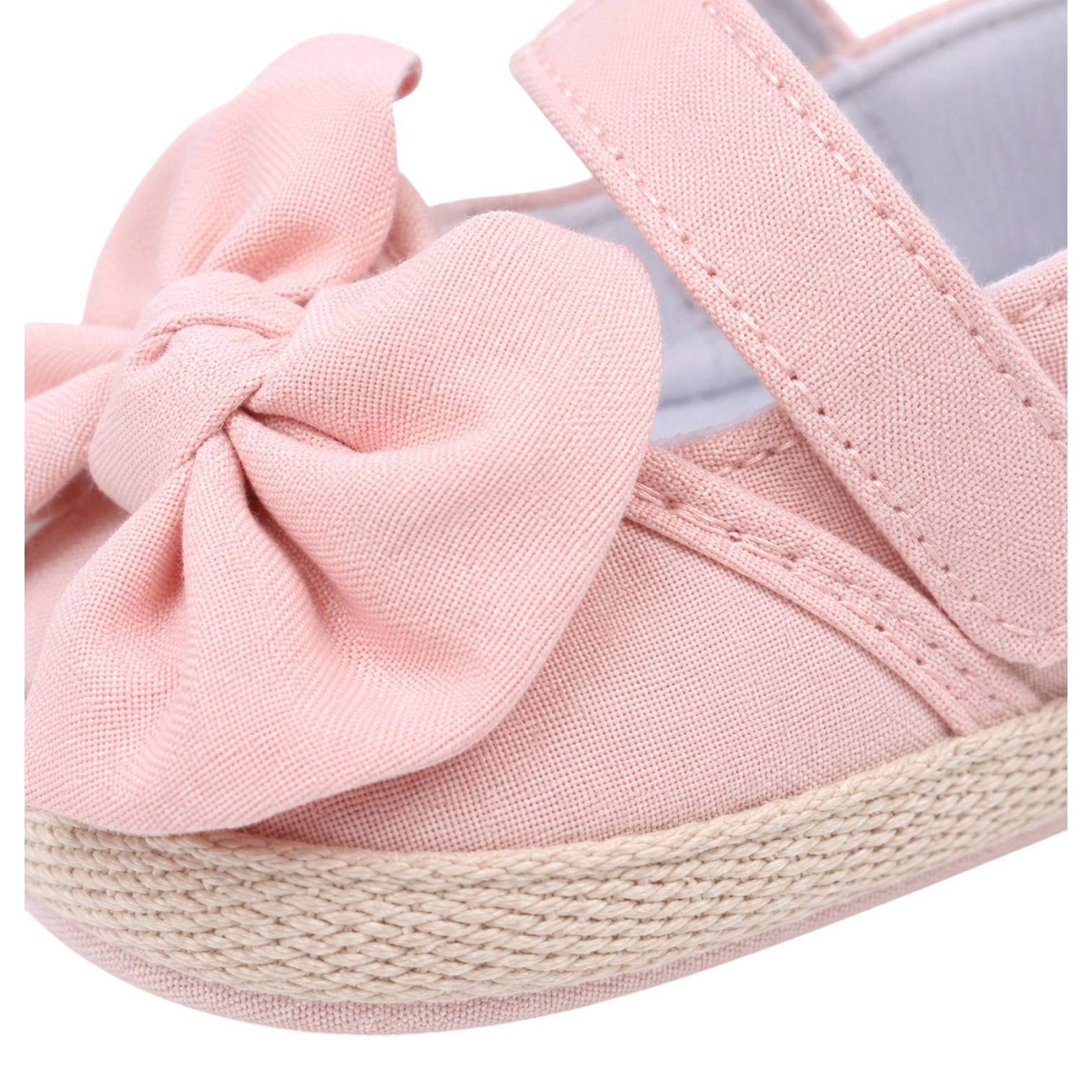 Laurenza's Baby Girls Chambray Bow Flats