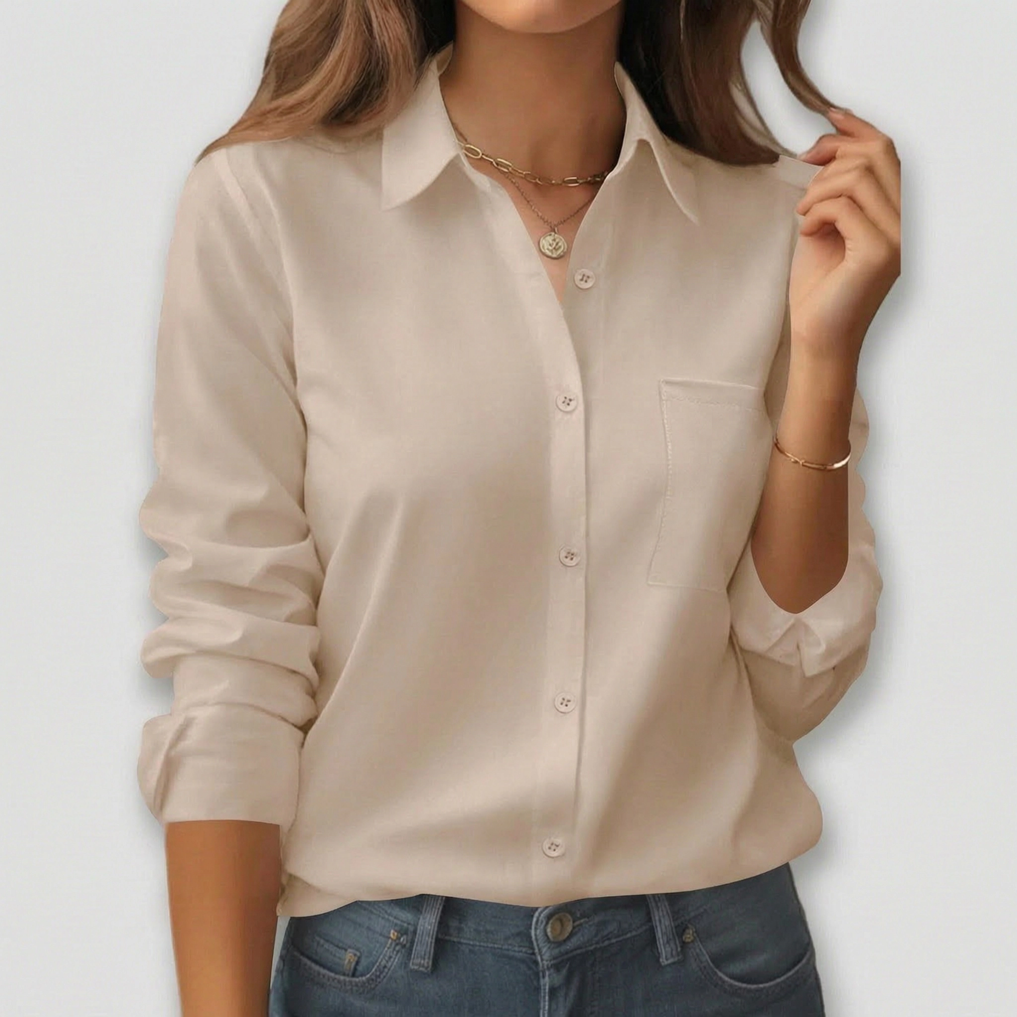 Zeagoo Women's Business Casual Button Down Floral Shirts, Long Sleeve Work Tops