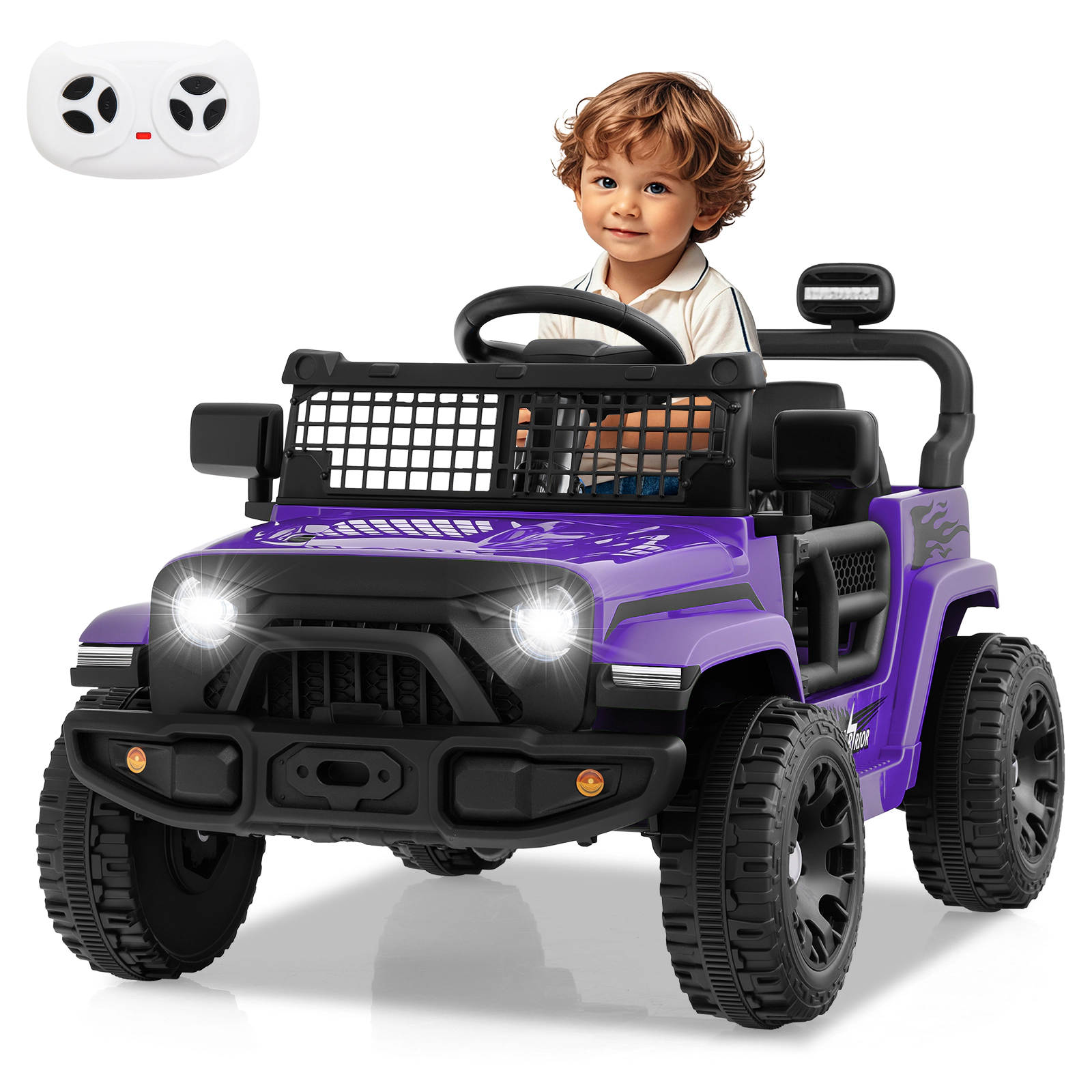 SUGIFT Spring Suspension 12V Kids Ride On Truck Battery Powered Electric Vehicle
