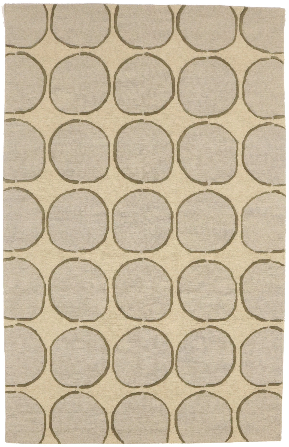 Magic Rugs 5'0 X 8'0 Hand-Tufted Geometric Wool Modern Rug