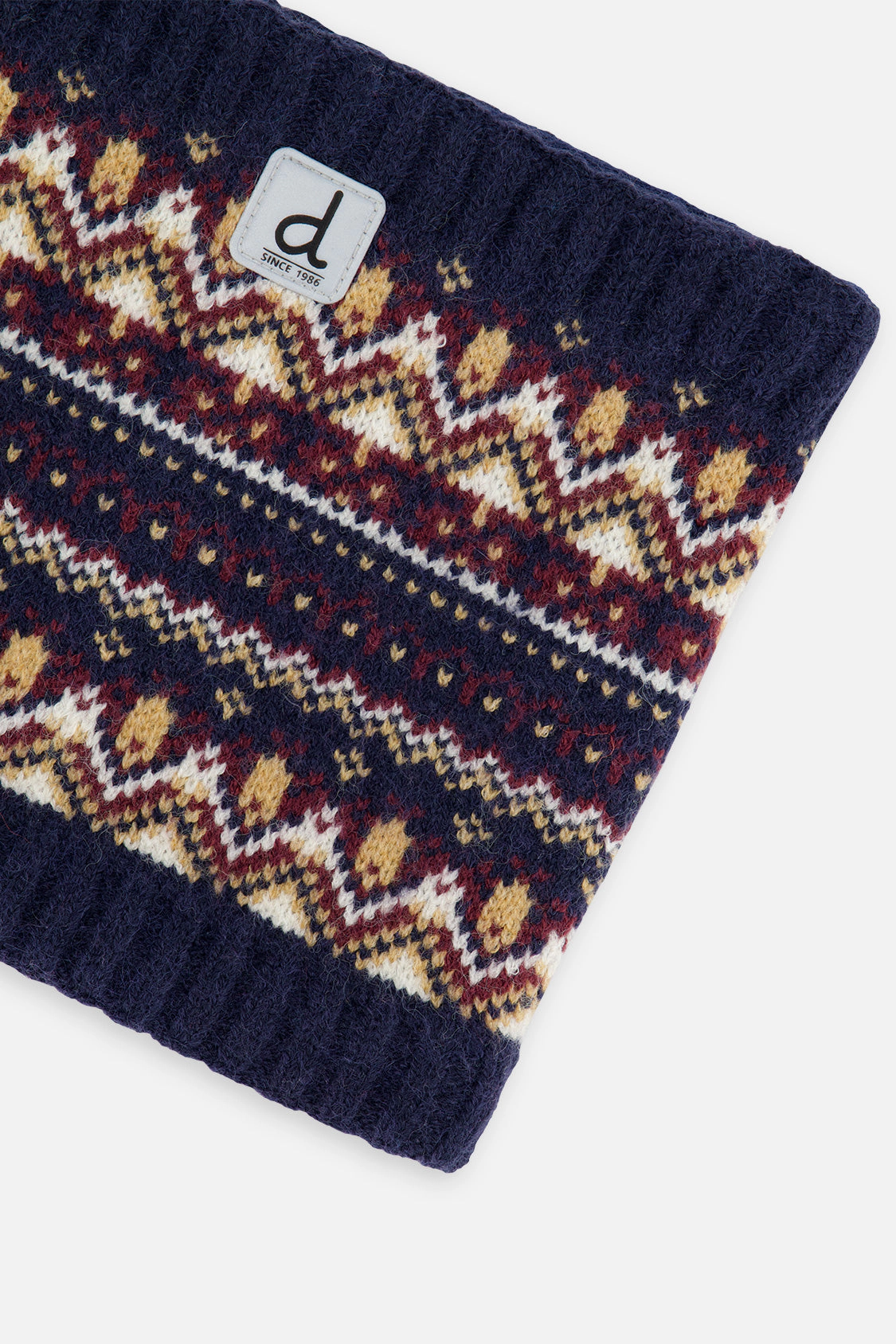 Deux par Deux Boys Fair Isle Jacquard Winter Knit Neckwarmer 7-14 Years