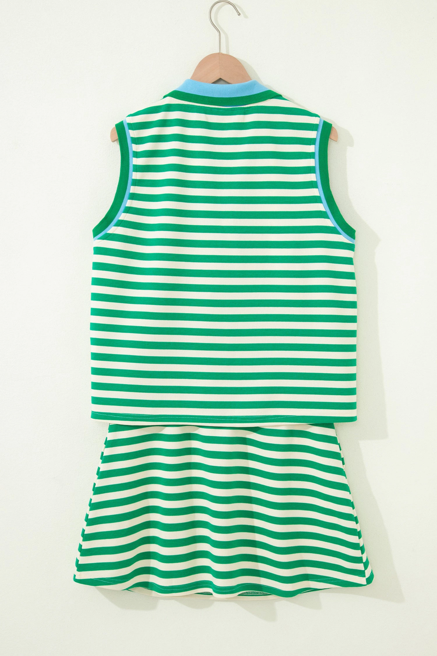 Threaded Pear Womens Ruth Sleeveless 2-Piece Skort Set Bright Green