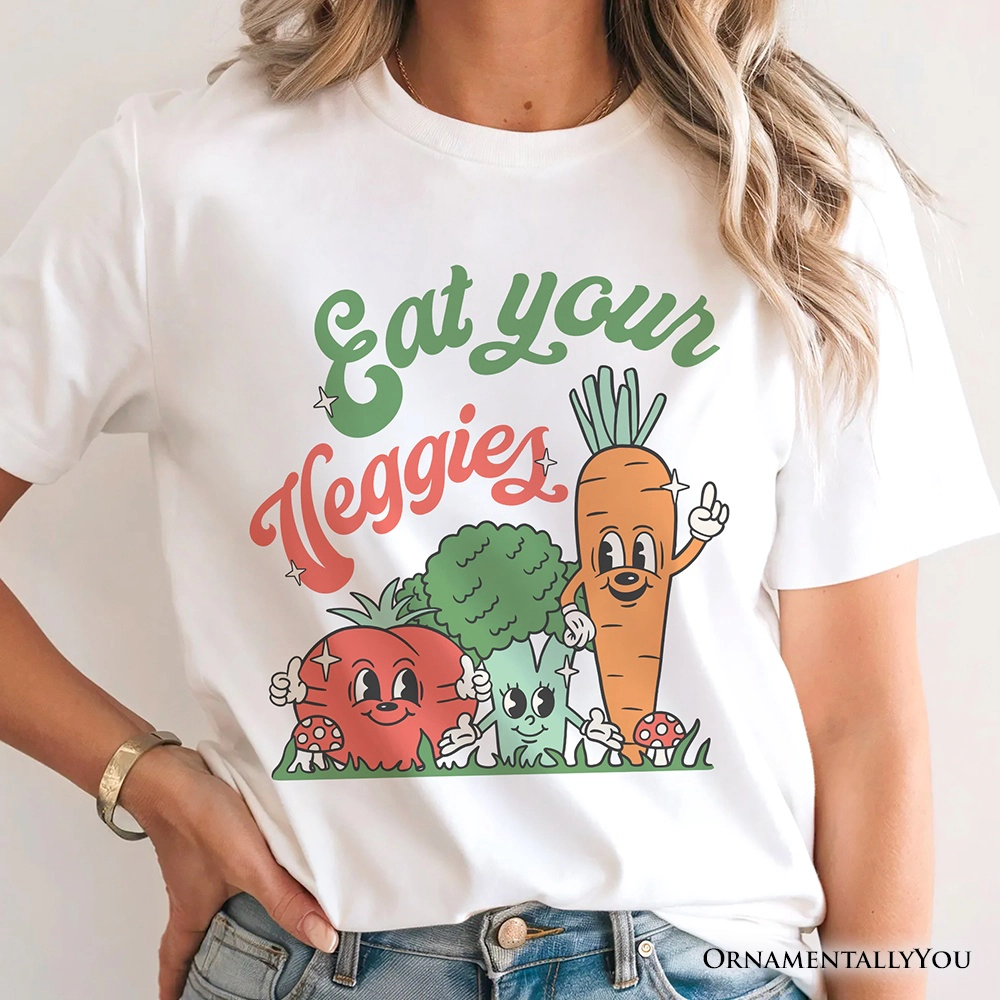 OrnamentallyYou Womens Eat Your Veggies Farmers Market T-Shirt