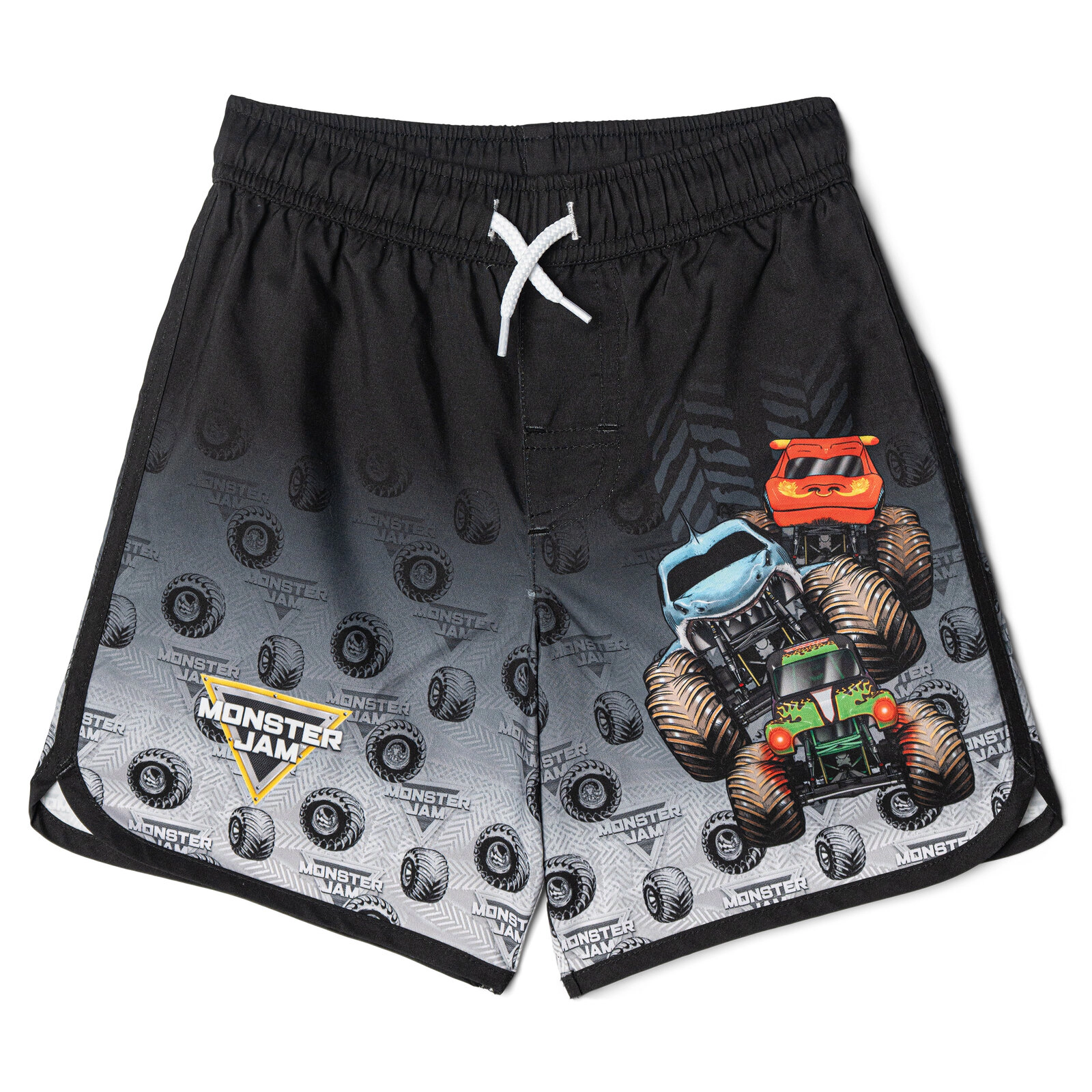 Monster Jam Boys' Long Sleeve Rash Guard and Swim Trunks Set