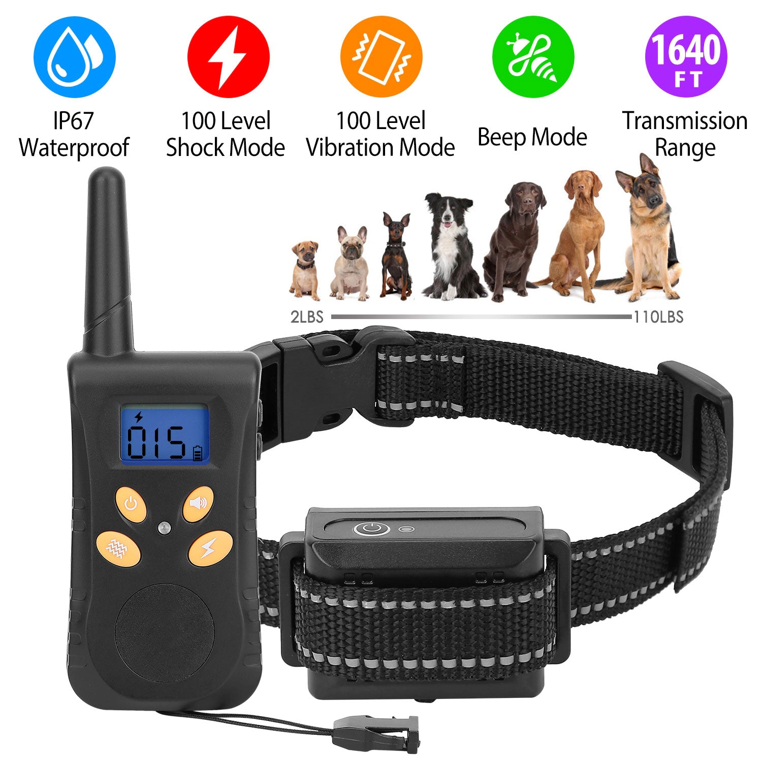 GBruno Waterproof Dog Training Collar With Remote