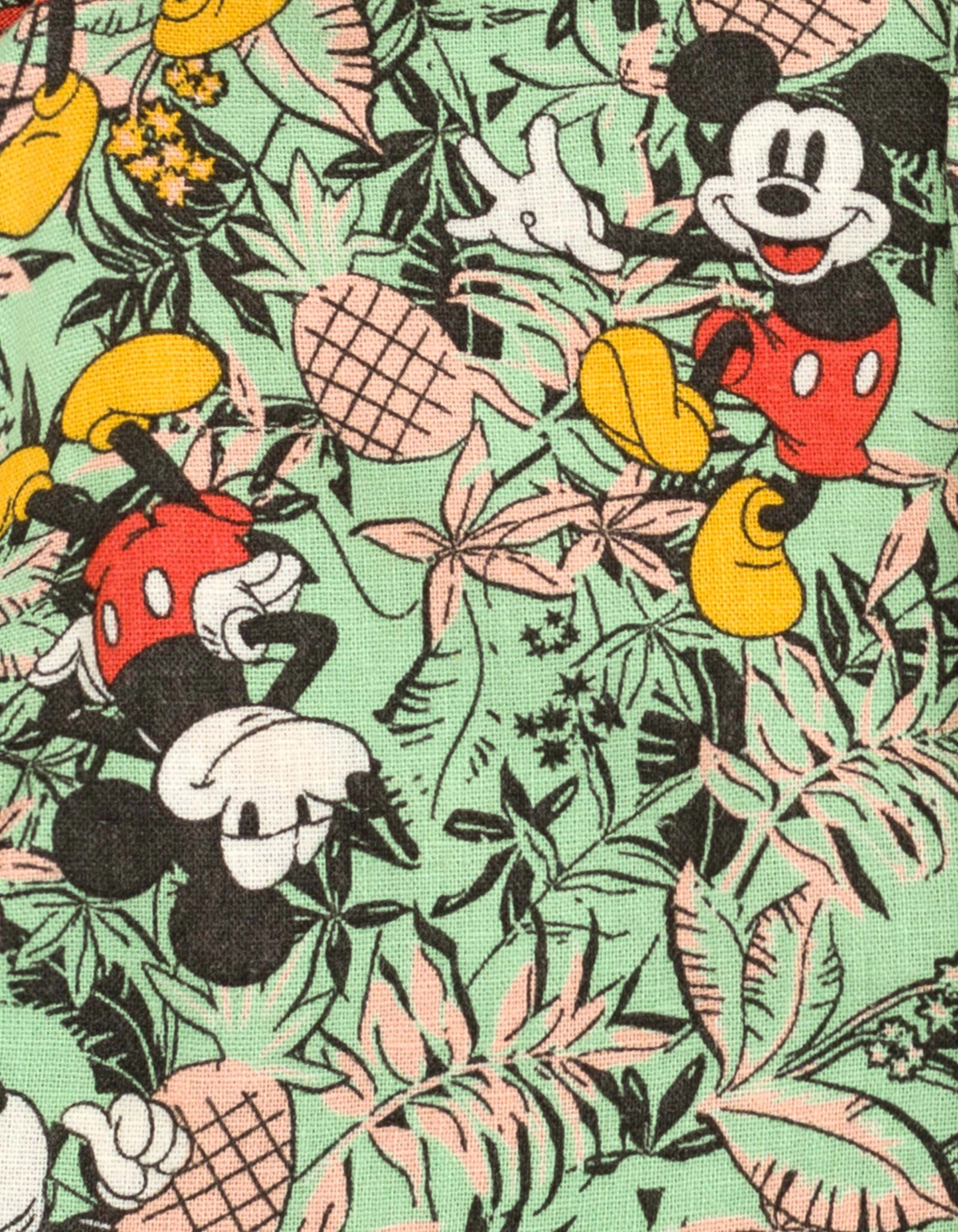 Disney Mickey Mouse Boys' Hawaiian 2-Piece Button-Down Shirt and Shorts Set