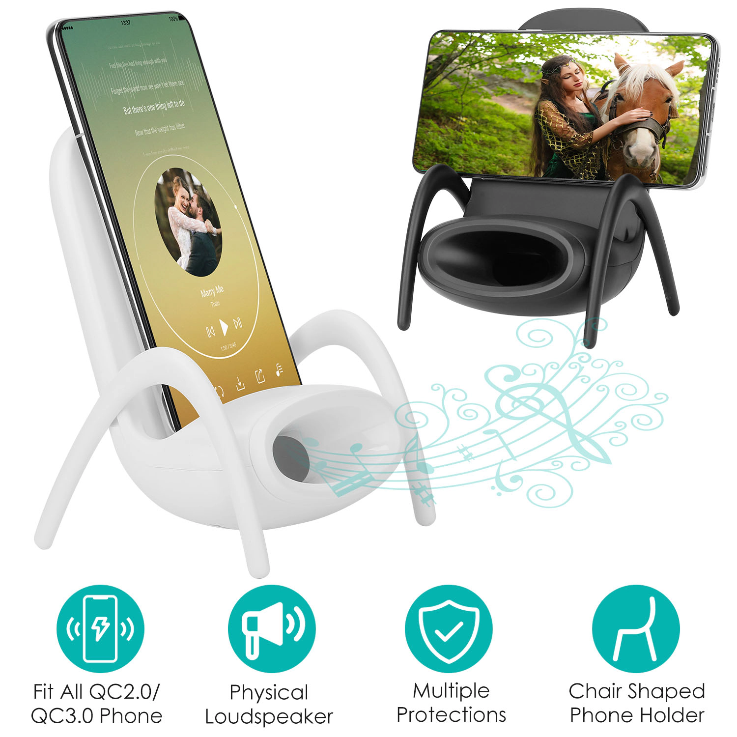 GBruno Wireless Charging Mini Chair Phone Stand