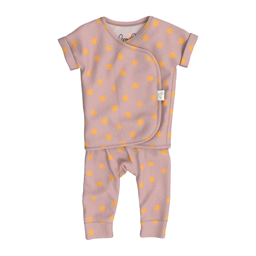 Bonsie Footless Short Sleeve Romper - Galaxy Gleam