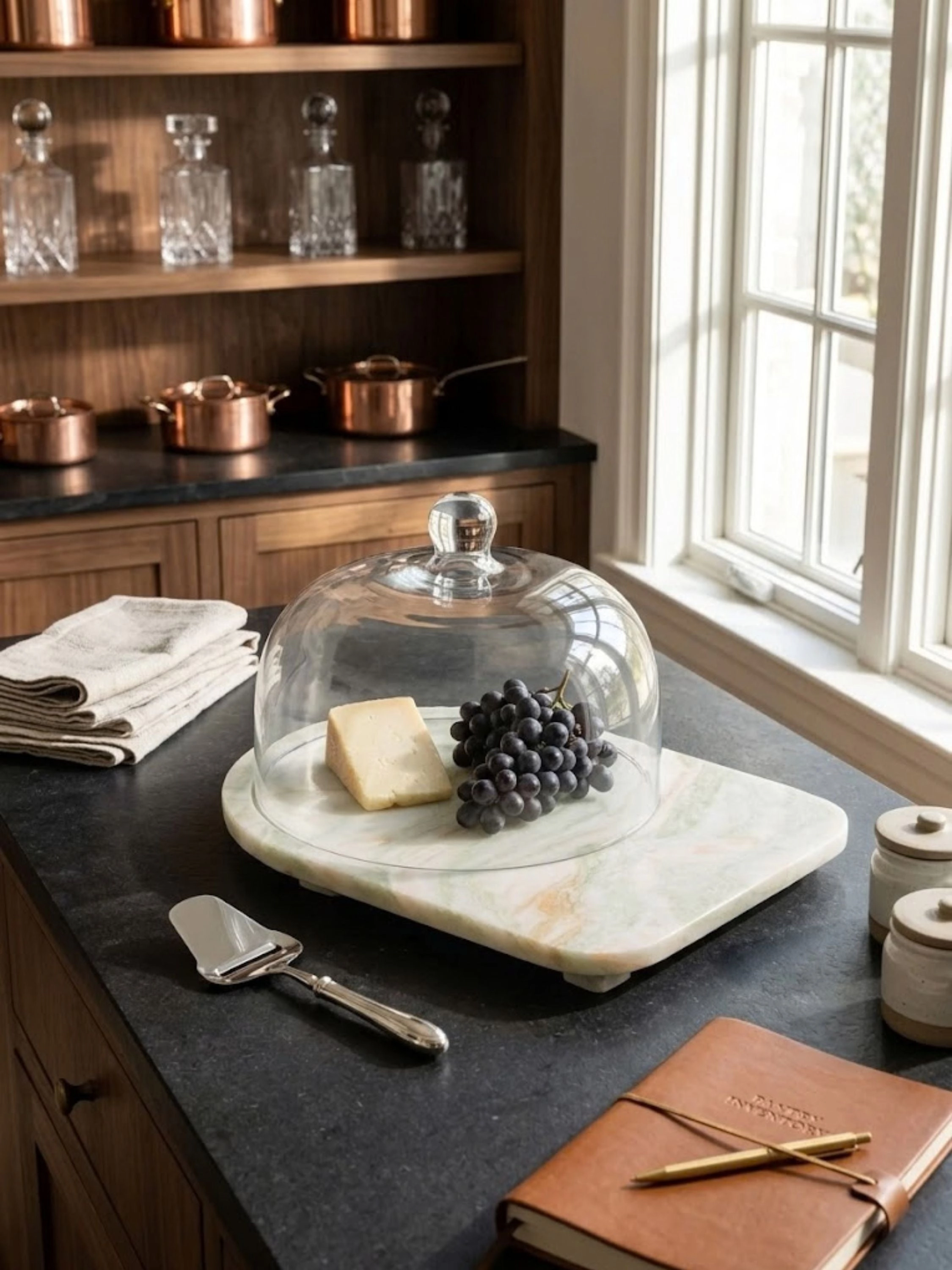 GAURI KOHLI Moonlight Serving Board with Cloche