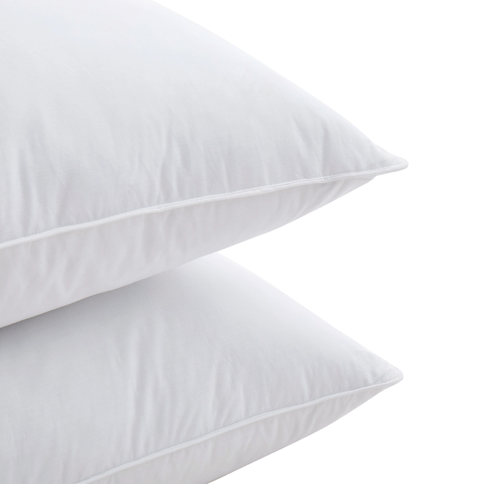 PEACENEST Goose Feather Pillow - 100% Cotton Shell, Soft Yet Supportive