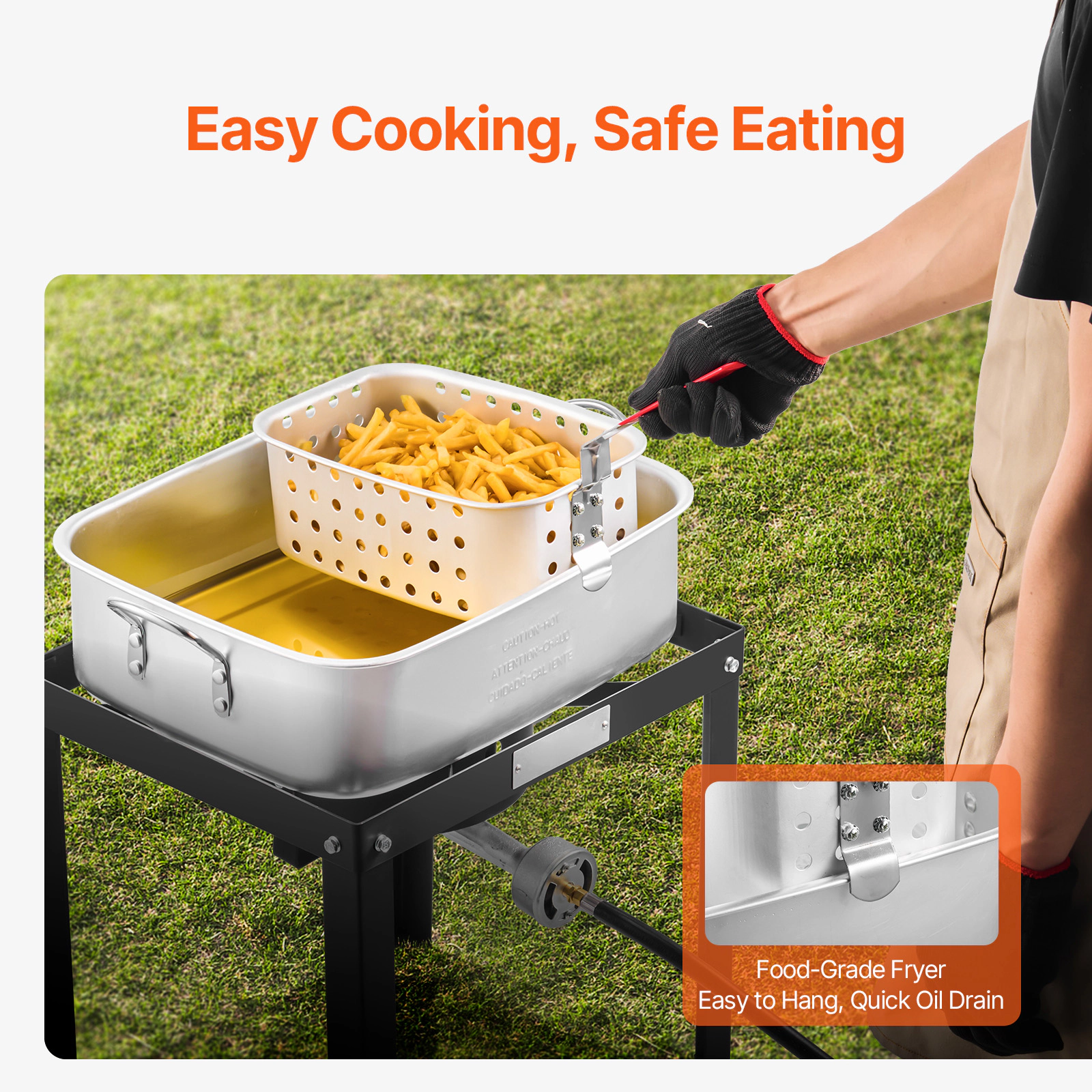 HONGGE Seafood Boiling Kit with Strainer Outdoor Boil Pot and Basket Cooking Set for Crab Crawfish Lobster