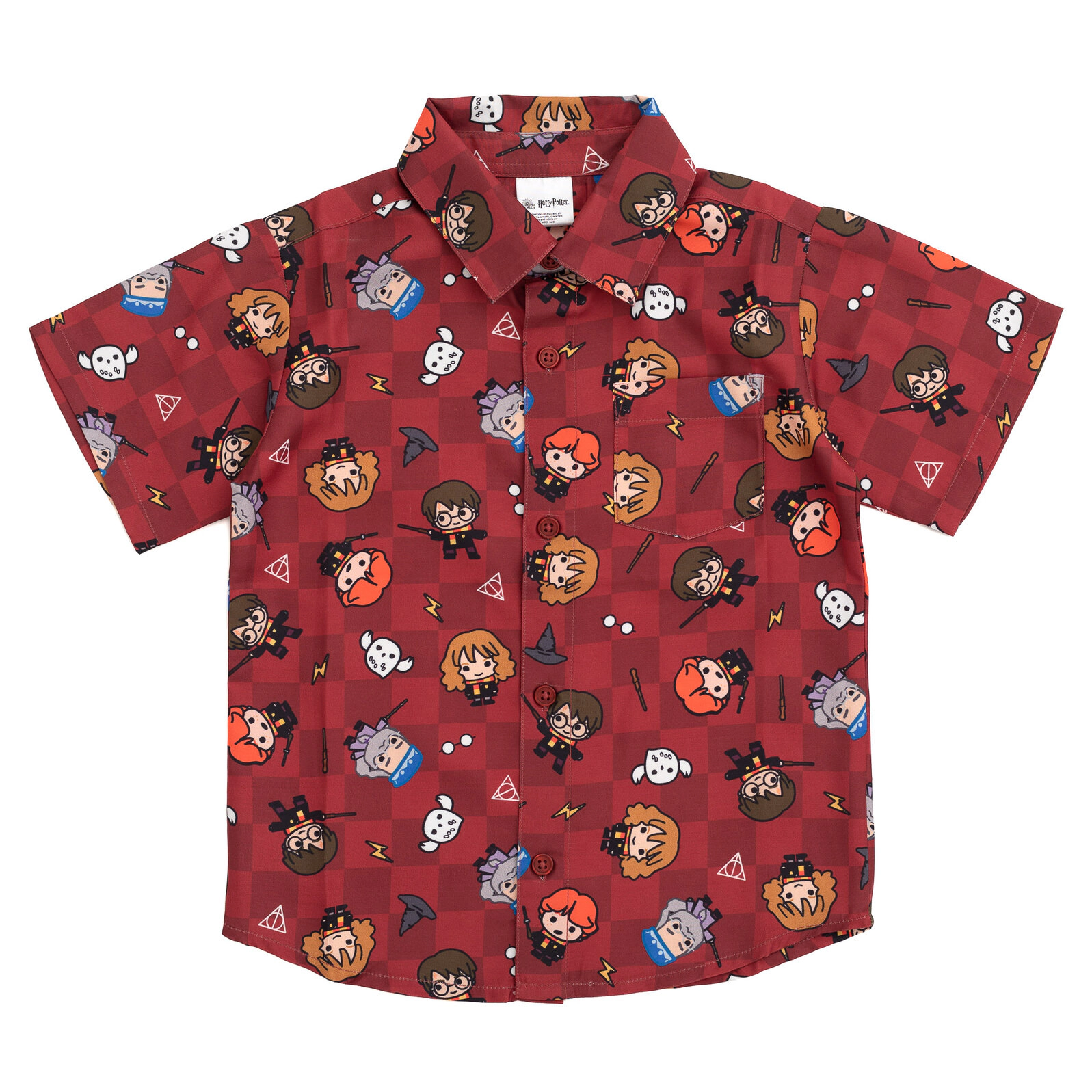 Harry Potter Boys' Short Sleeve Button Down Shirt