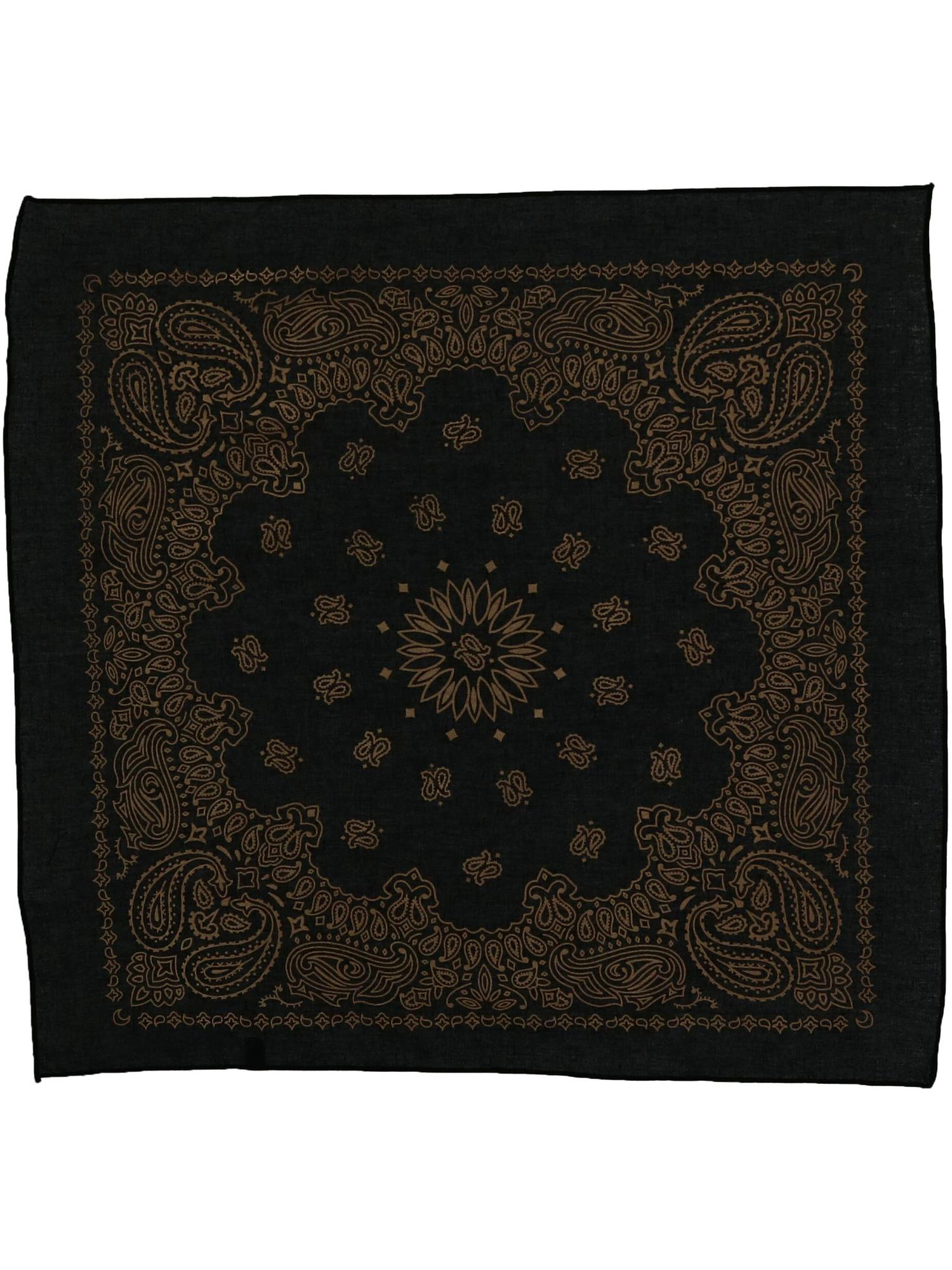 CTM Metallic Gold Paisley Print Bandana