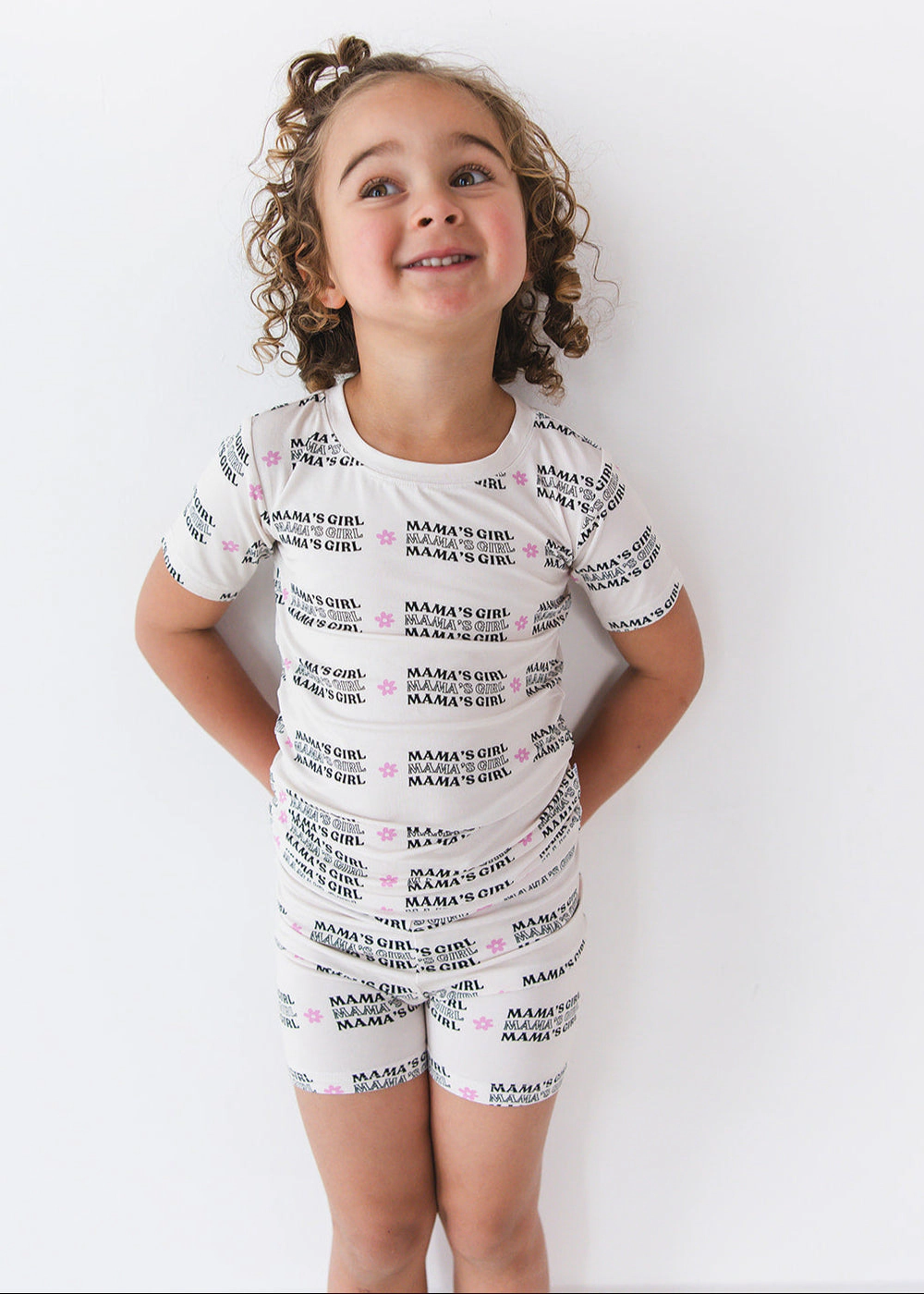 Charlie Lou Baby Girl's Mama's Girl Biker Shorts & T-Shirt Set