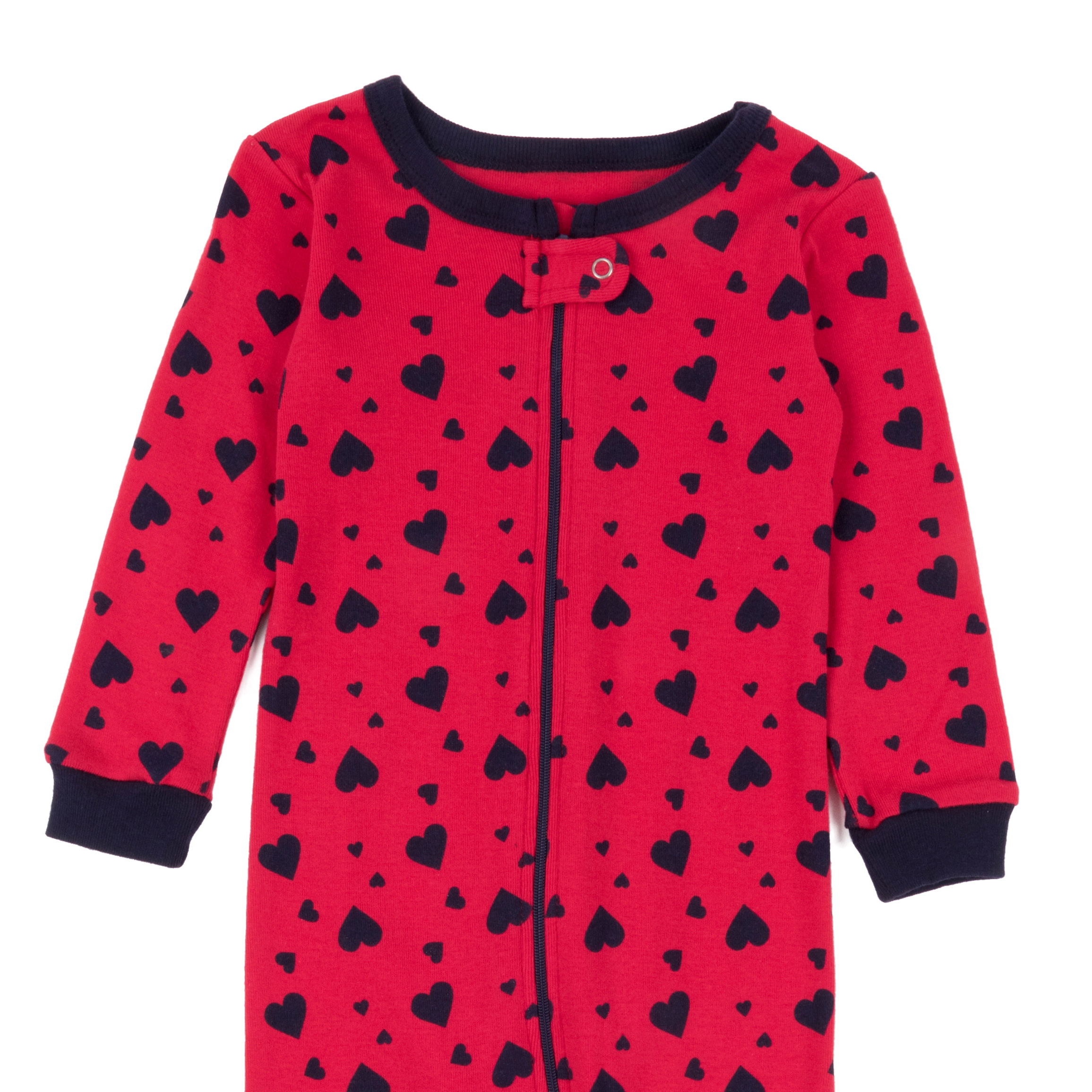 Leveret Baby/Toddler Valentine Hearts Cotton Footed Pajamas