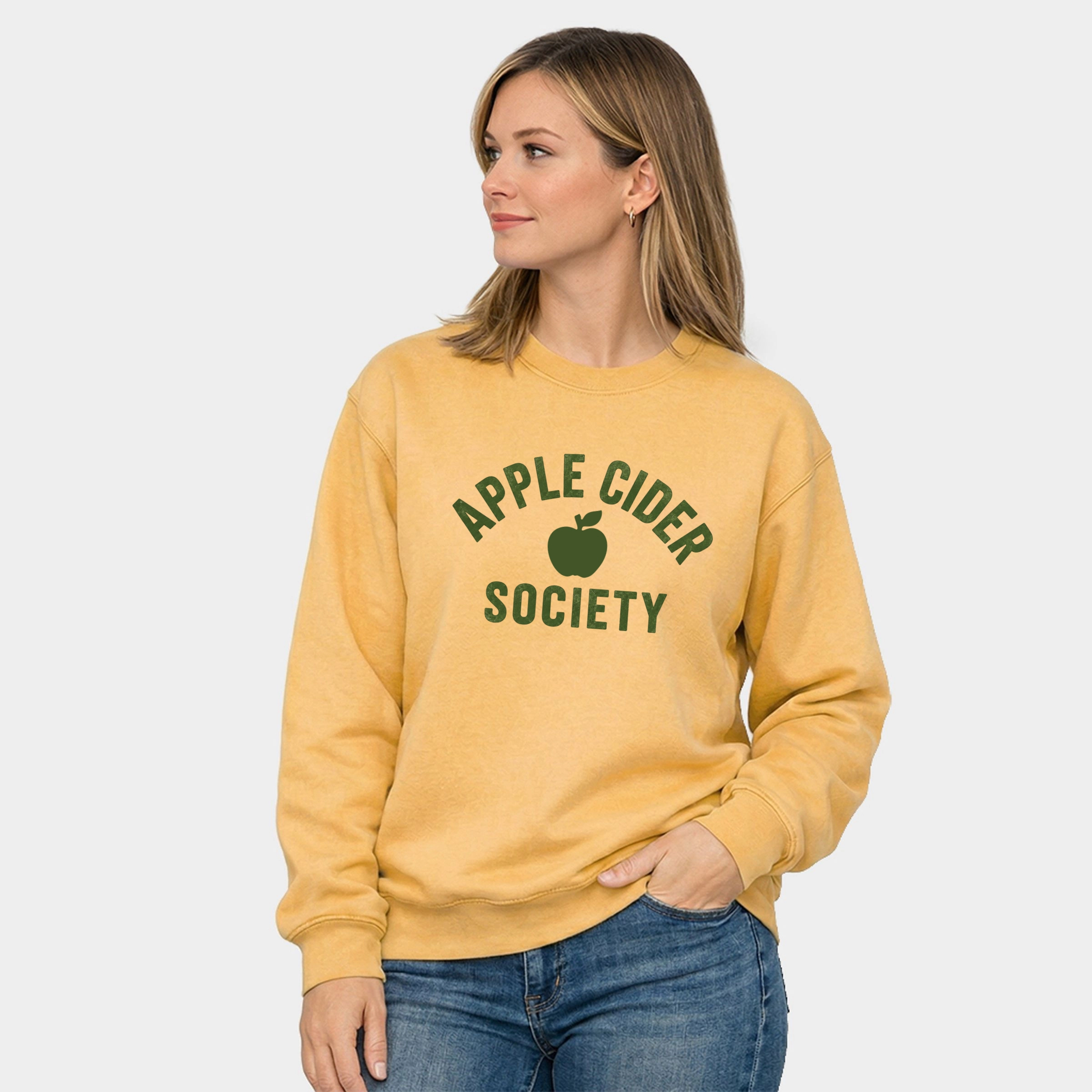 Simply Sage Market - Women's Graphic Sweatshirt Apple Cider Society Arched
