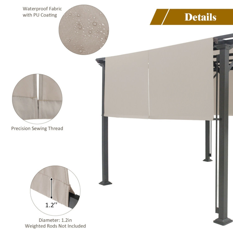 Hivvago Universal Replacement Pergola Canopy Set of 2