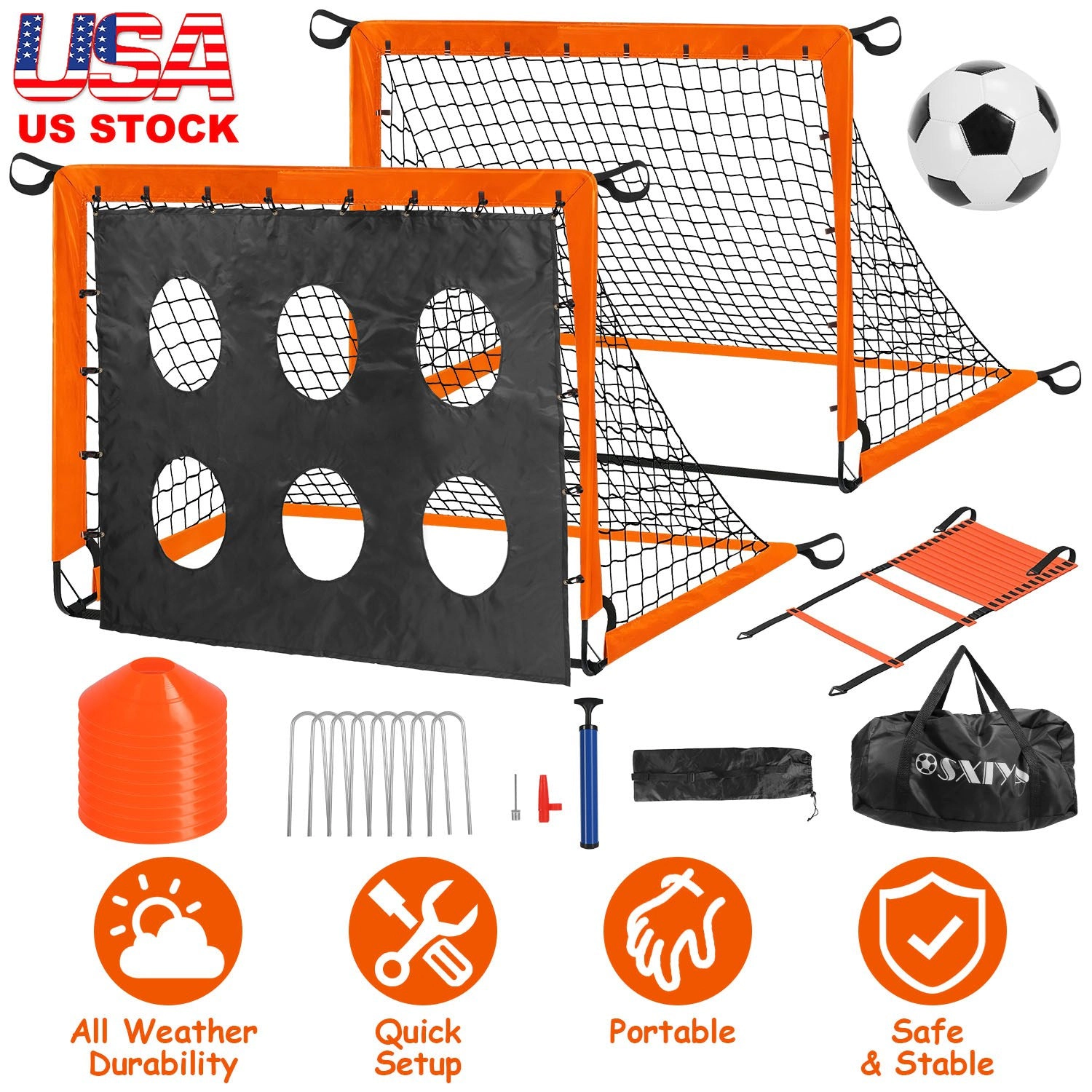 GBruno Soccer Goals Training Set With Agility Ladder