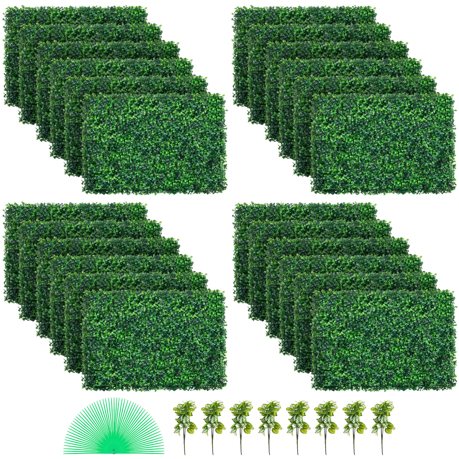 HONGGE Artificial Boxwood Panels, Boxwood Hedge Wall Panels, Artificial Grass Backdrop Wall