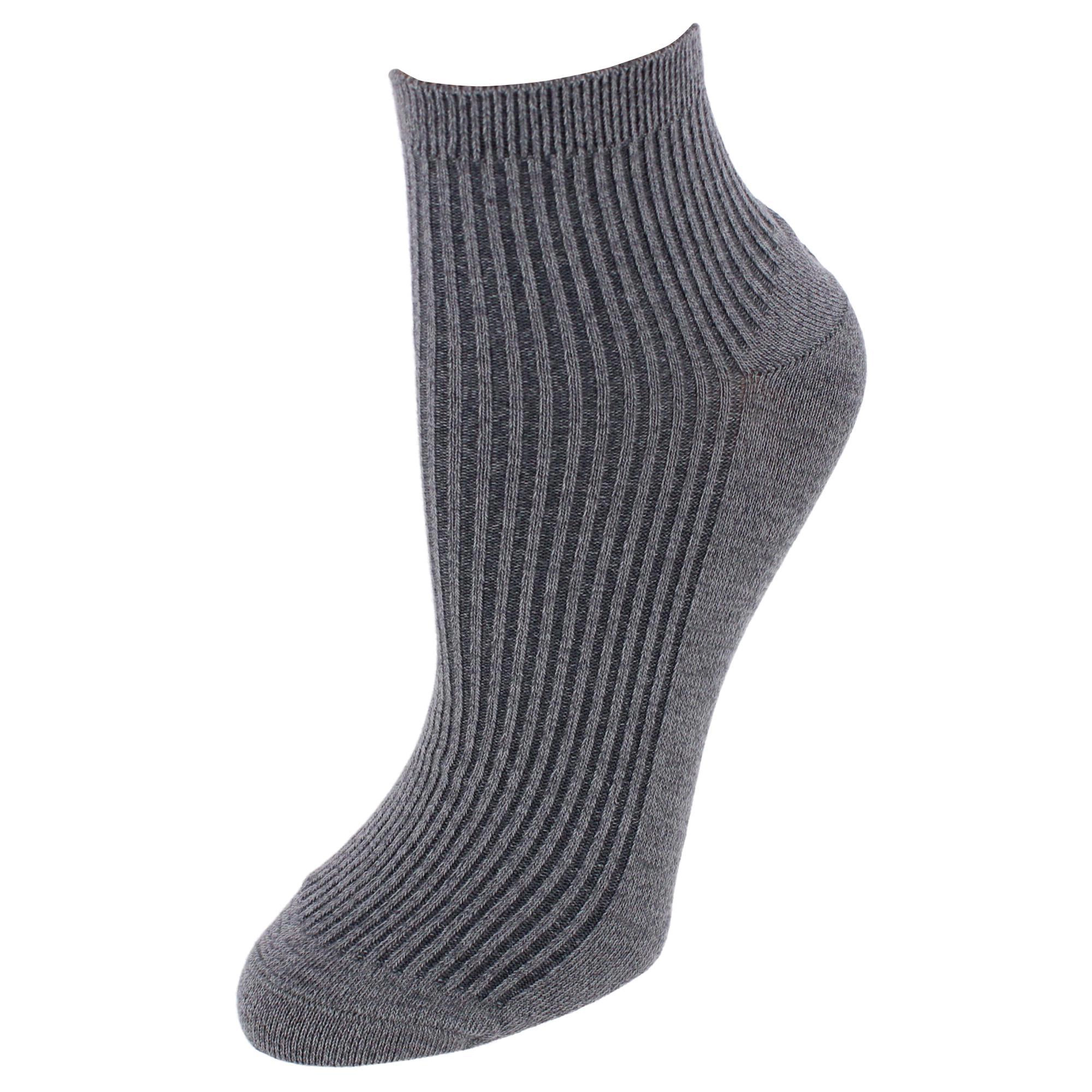 Gold Toe Women's Quarter Lenght Ribbed Comfort Seams Socks (6 Pairs)