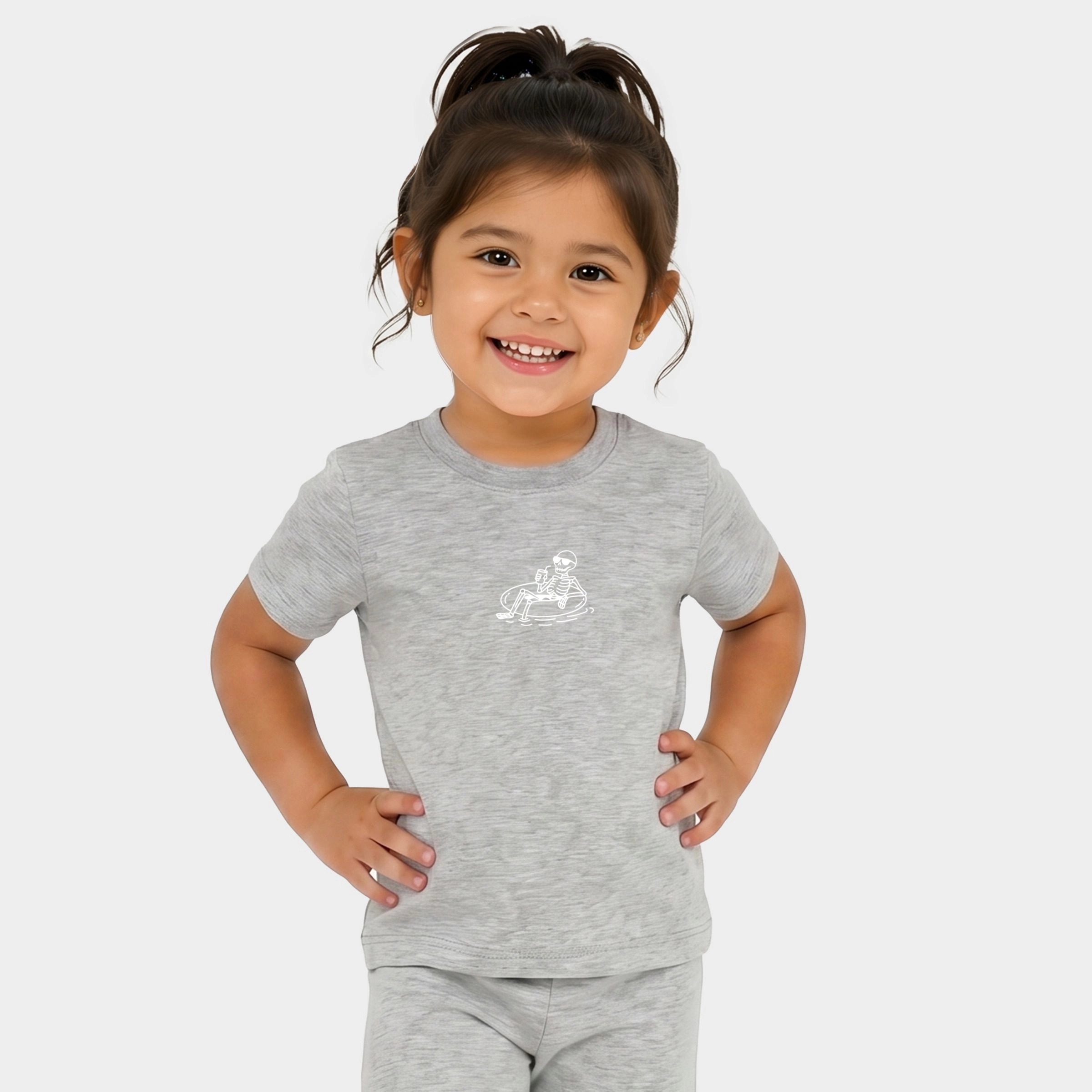 The Juniper Shop - Toddler Crew Shorts Set Floating Skeleton