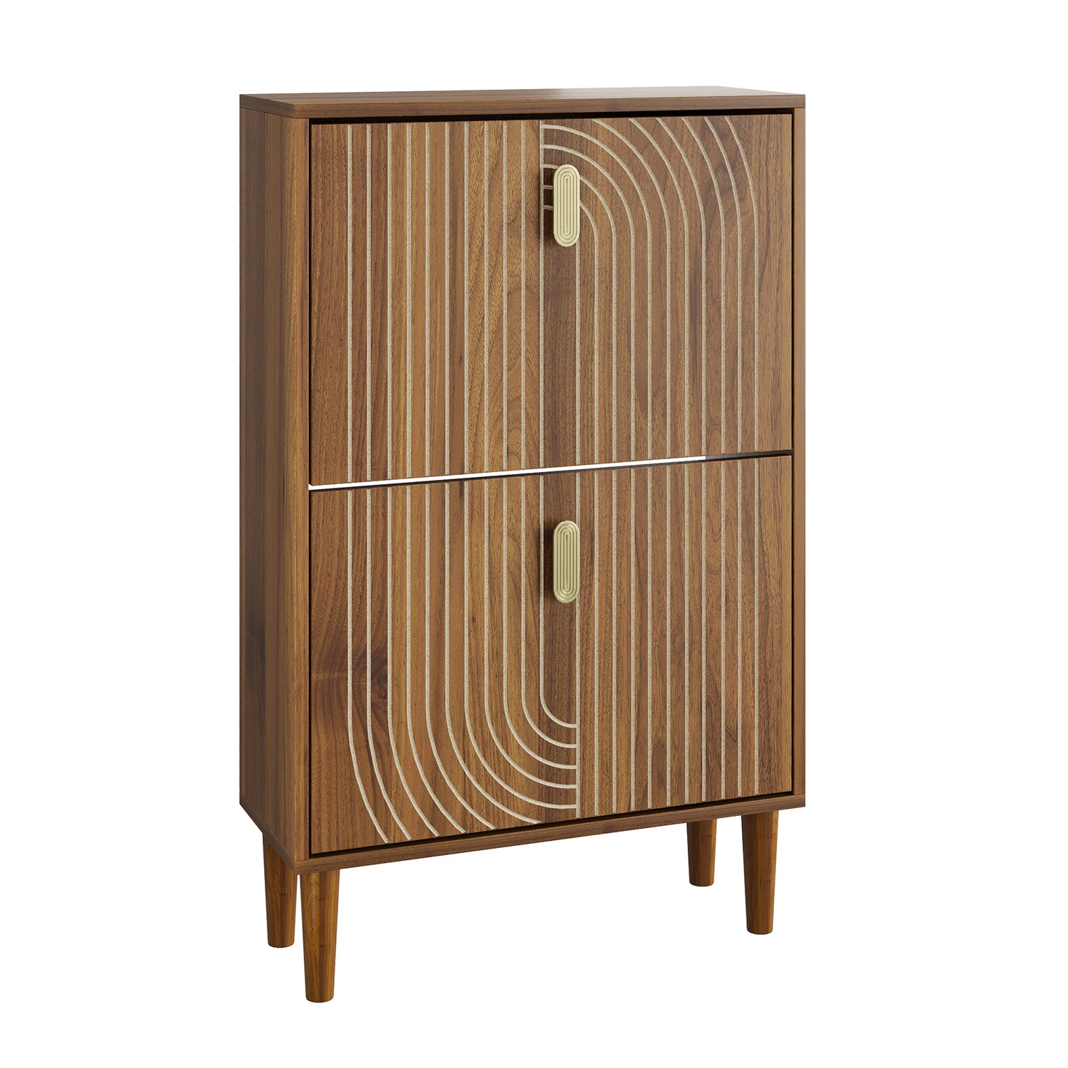 GBruno 2-Drawer Slim Shoe Storage Cabinet