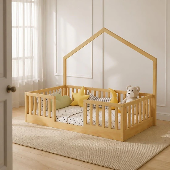 GOODSILO Twin Size Solid Pine Single Bed Frame