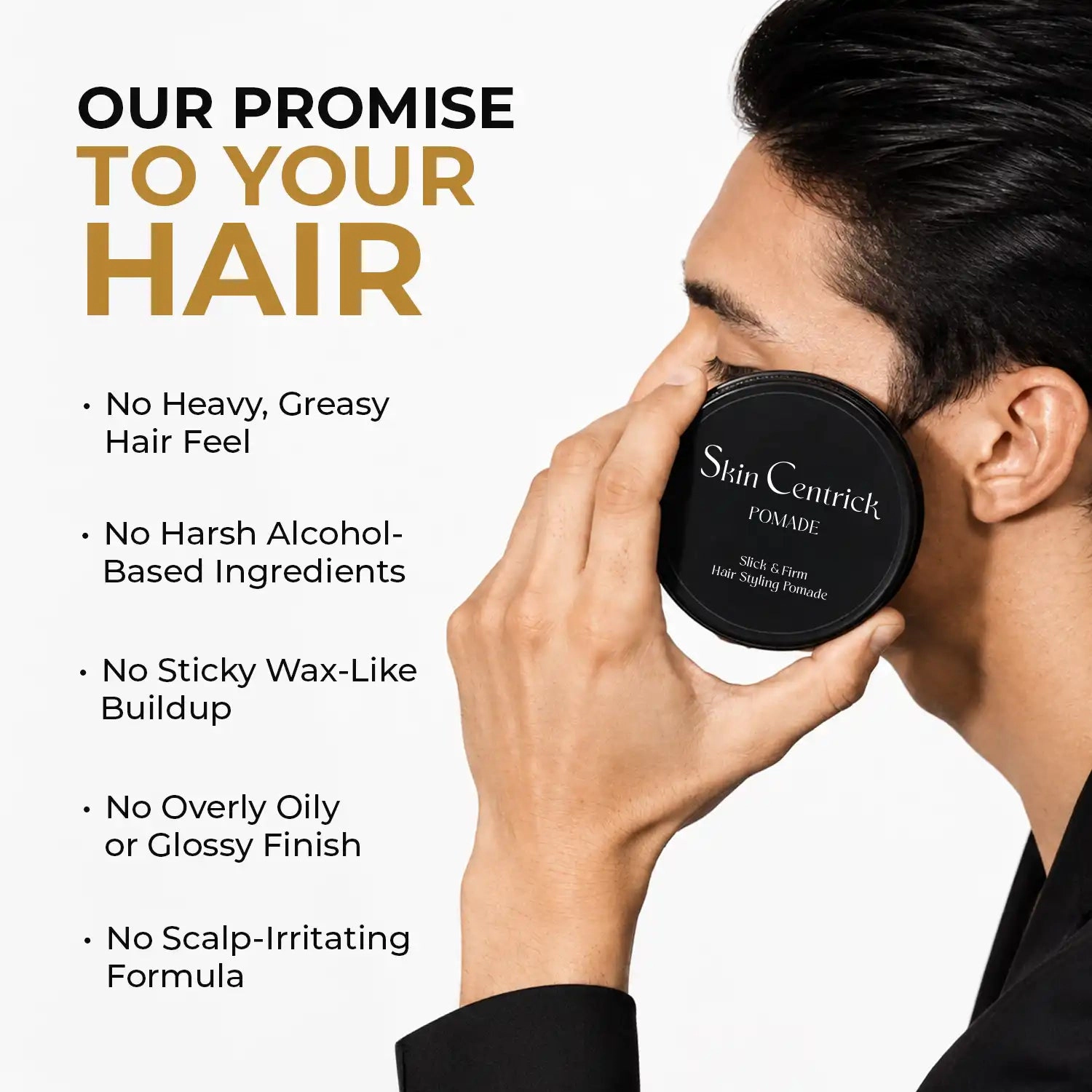 Skin Centrick | Hair Pomade | Strong Hold Styling | Argan Oil | Frizz Control | 95 ml