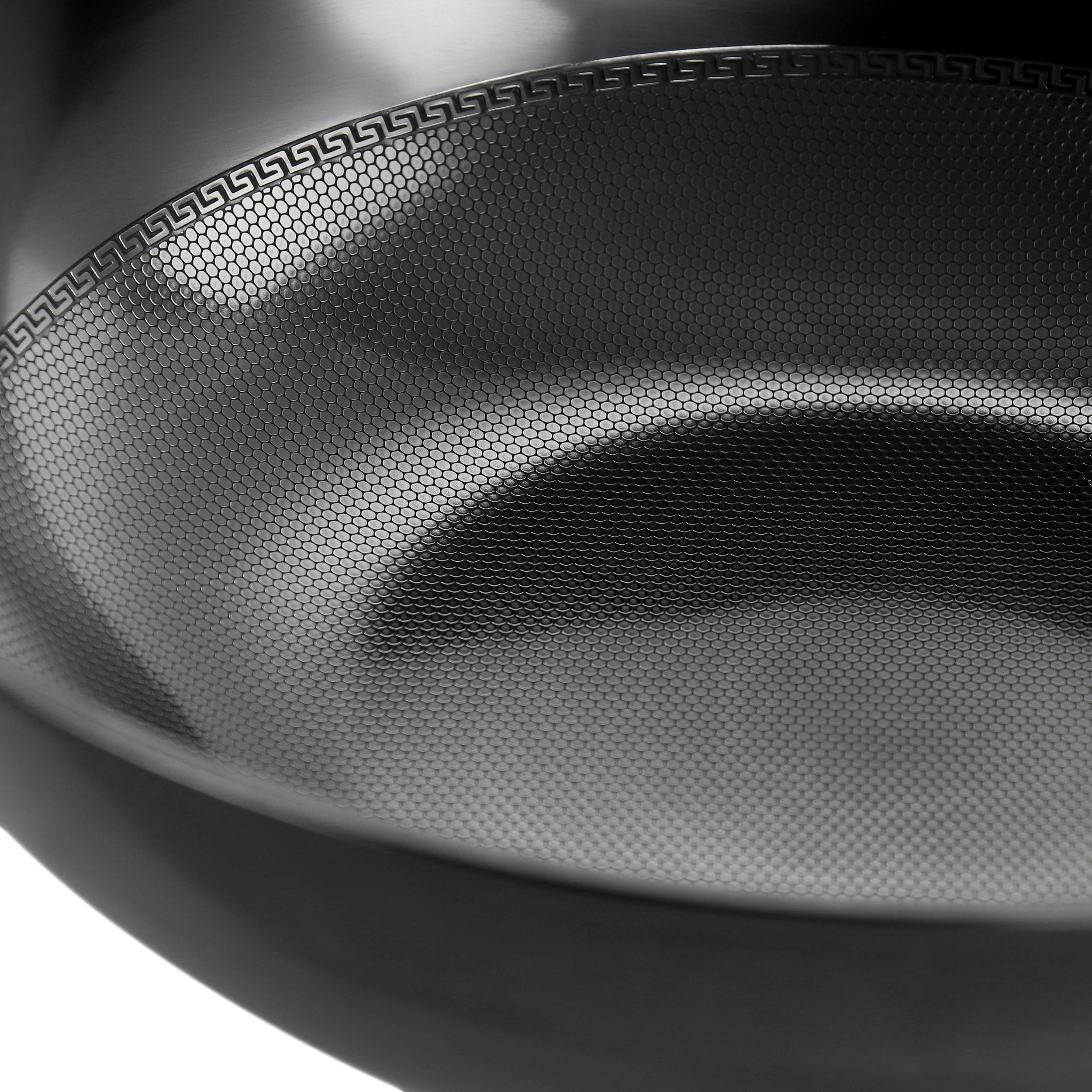 Gibson Home Debossed 13 Inch Heavy Gauge Carbon Steel Wok in Black
