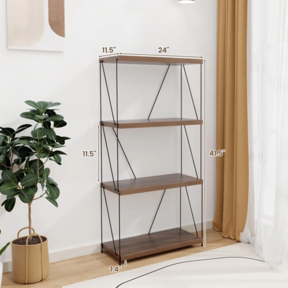 Hivvago Contemporary Metal Frame Storage and Display Shelf Designs