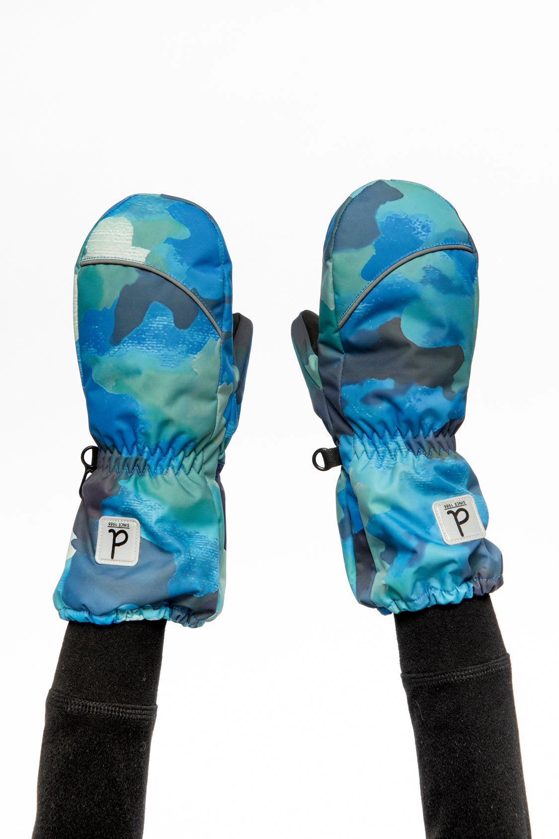 Deux par Boys Play Camouflage Print Waterproof Winter Mittens with Rubberized Palm