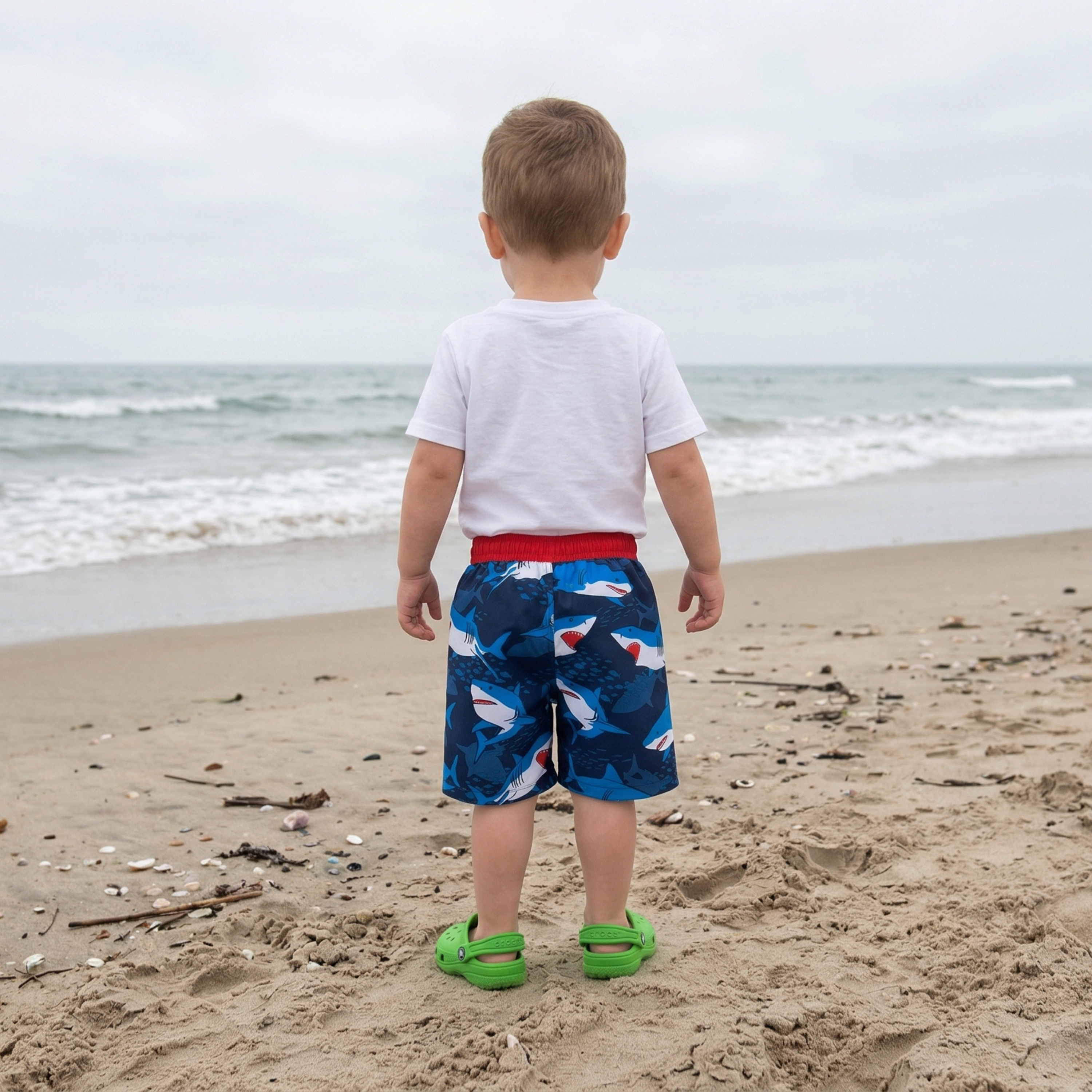 Rokka&Rolla Toddler Boys Mesh-Lined Swim Trunks