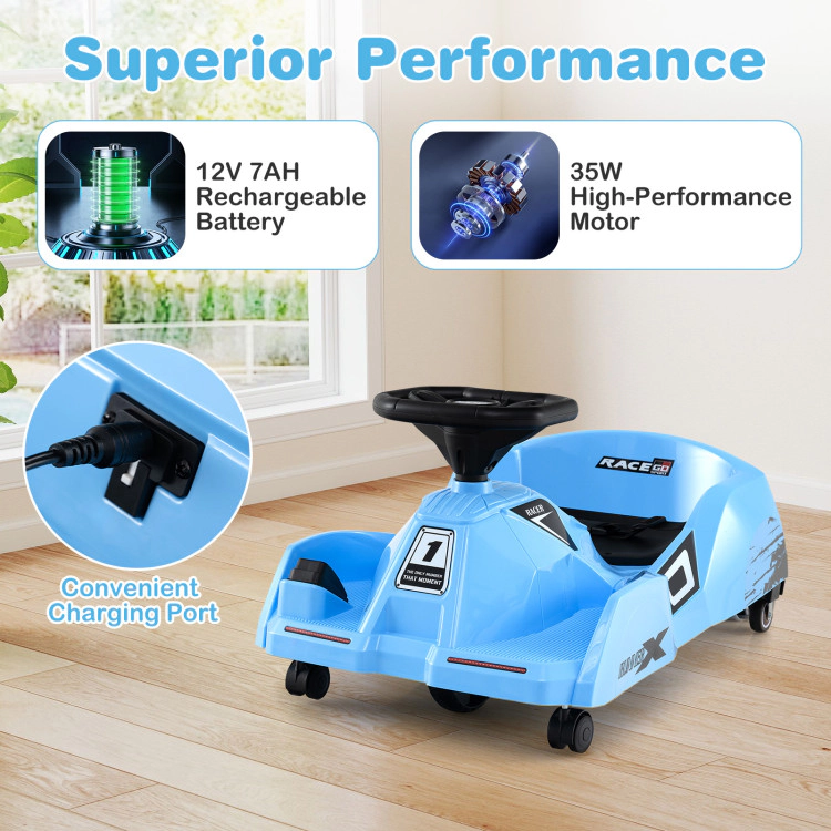 Hivvago 12V Electric Cleaning Go Kart with Detachable Mop and Remote Control