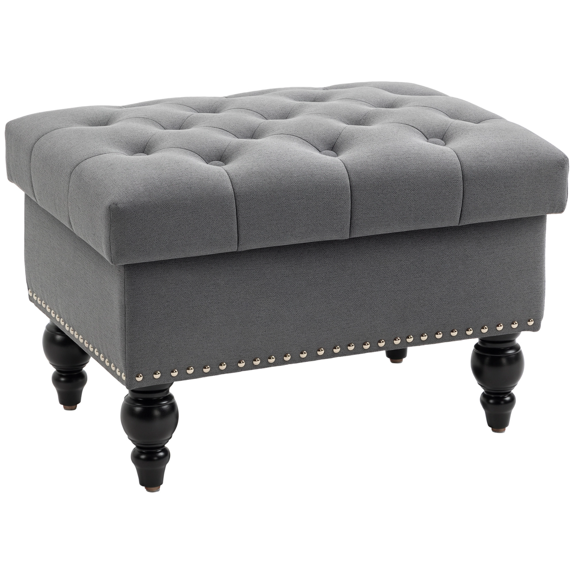 Hivvago 25 Inch Storage Ottoman With Lift-Off Lid