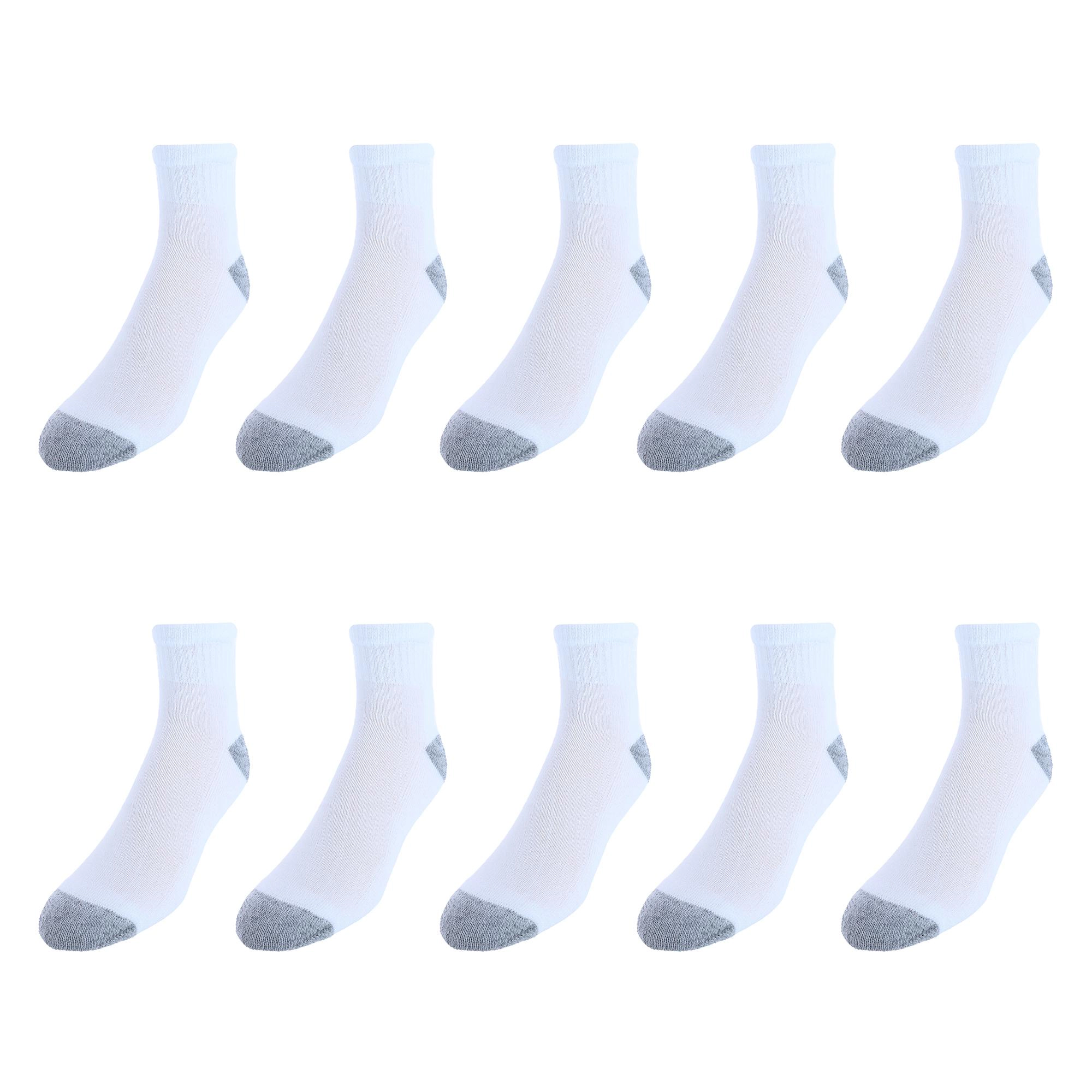 Sock Trends Men's Half Cushion Cotton Ankle Socks (10 Pair Pack)